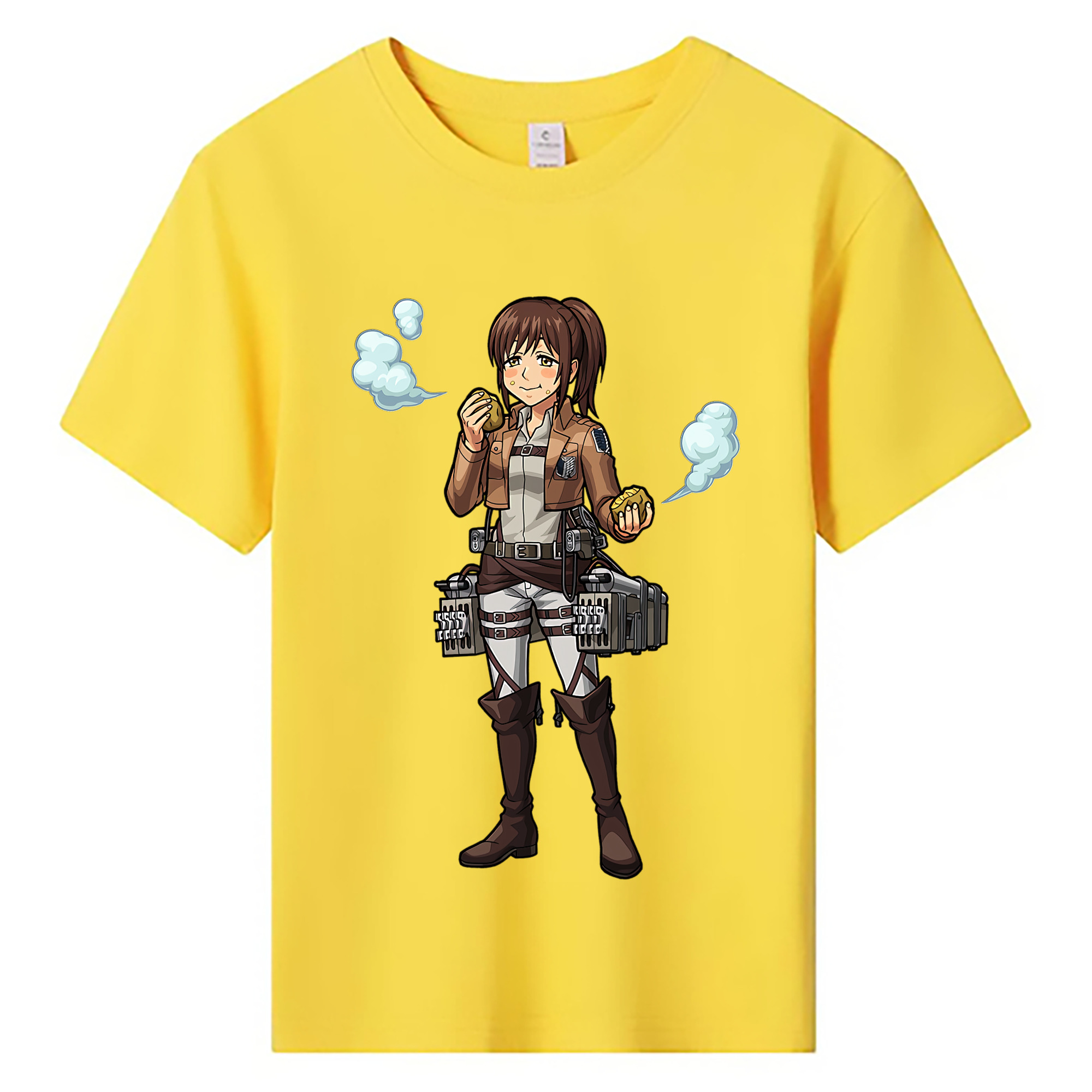 （画像用） 進撃の巨人 サシャ·ブラウス Attack on Titan Sasha Blaus 綿100％キッズTシャツ（フロントプリント）