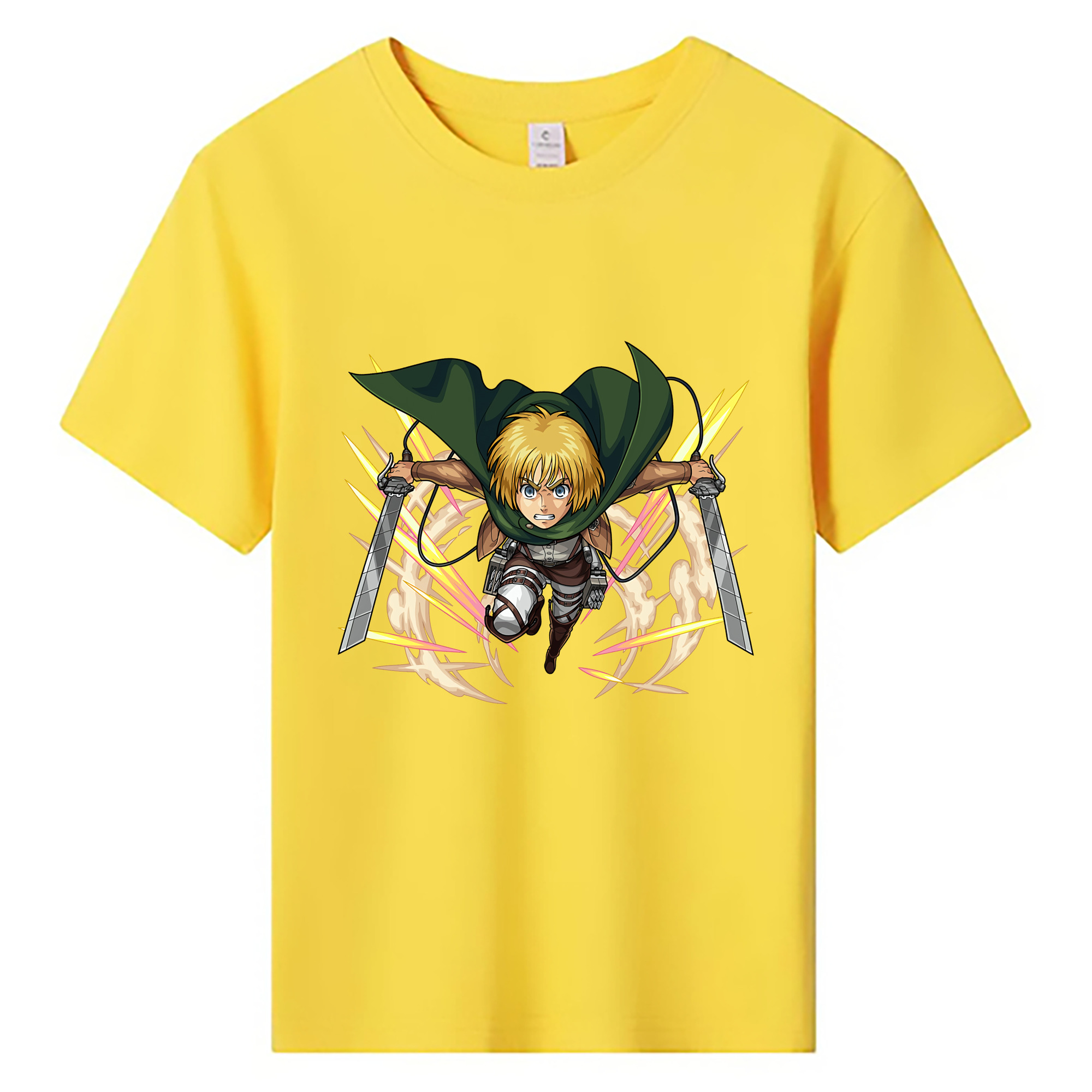 （画像用） 進撃の巨人 アルミン·アルレルト Attack on Titan Armin Arlert 綿100％キッズTシャツ（フロントプリント）