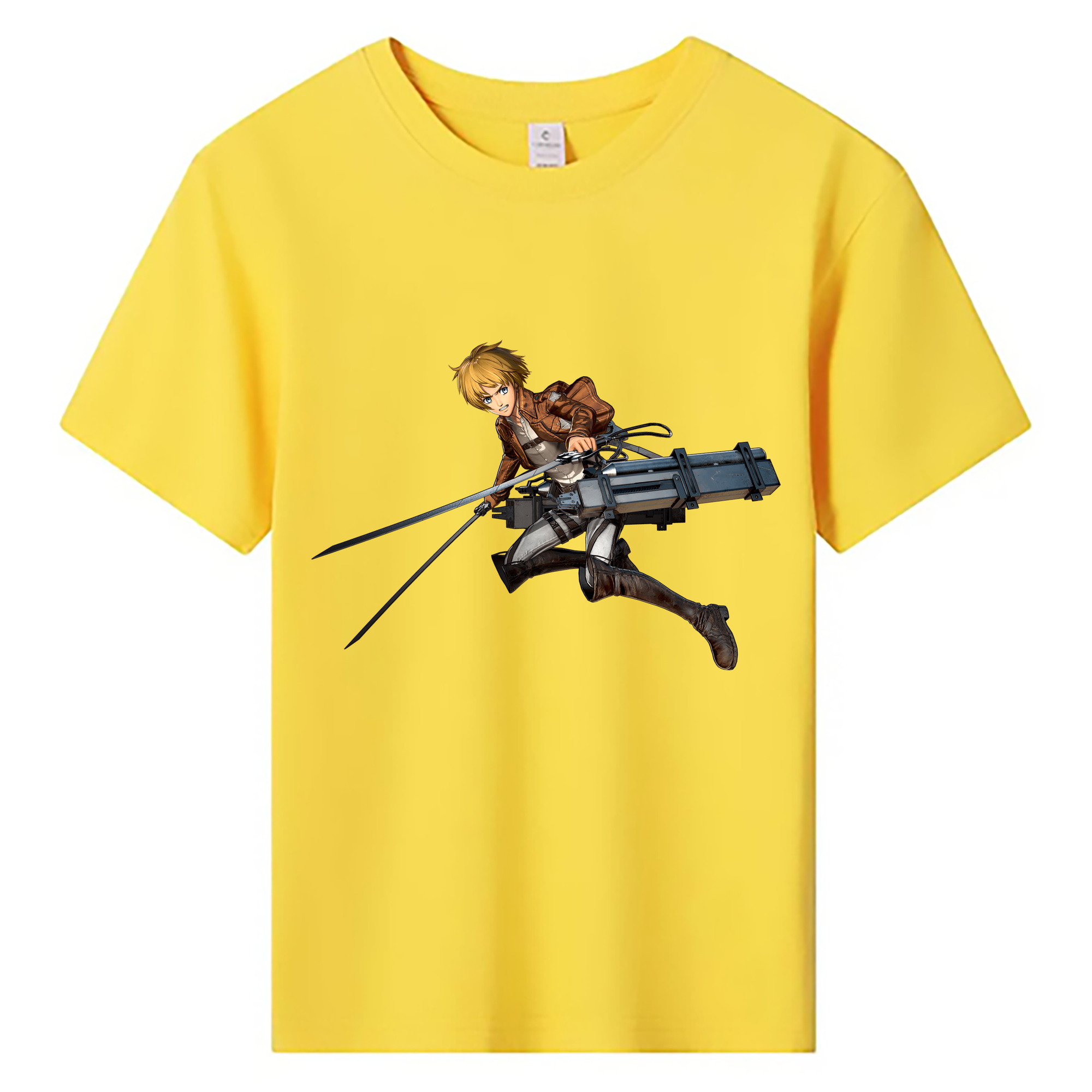 （画像用） 進撃の巨人 アルミン·アルレルト Attack on Titan Armin Arlert 綿100％キッズTシャツ（フロントプリント）