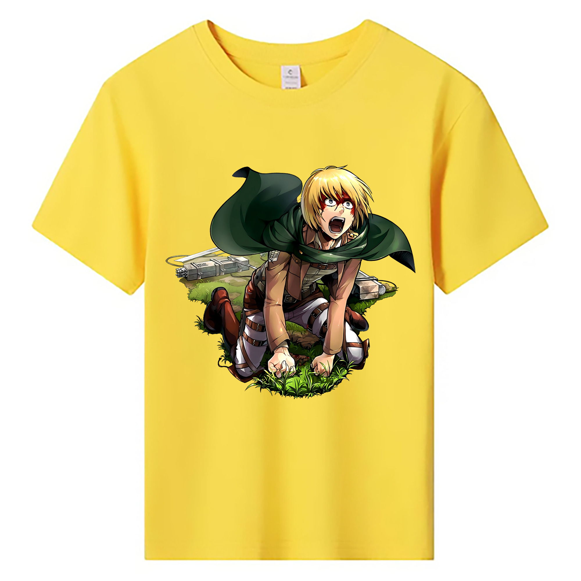 （画像用） 進撃の巨人 アルミン·アルレルト Attack on Titan Armin Arlert 綿100％キッズTシャツ（フロントプリント）