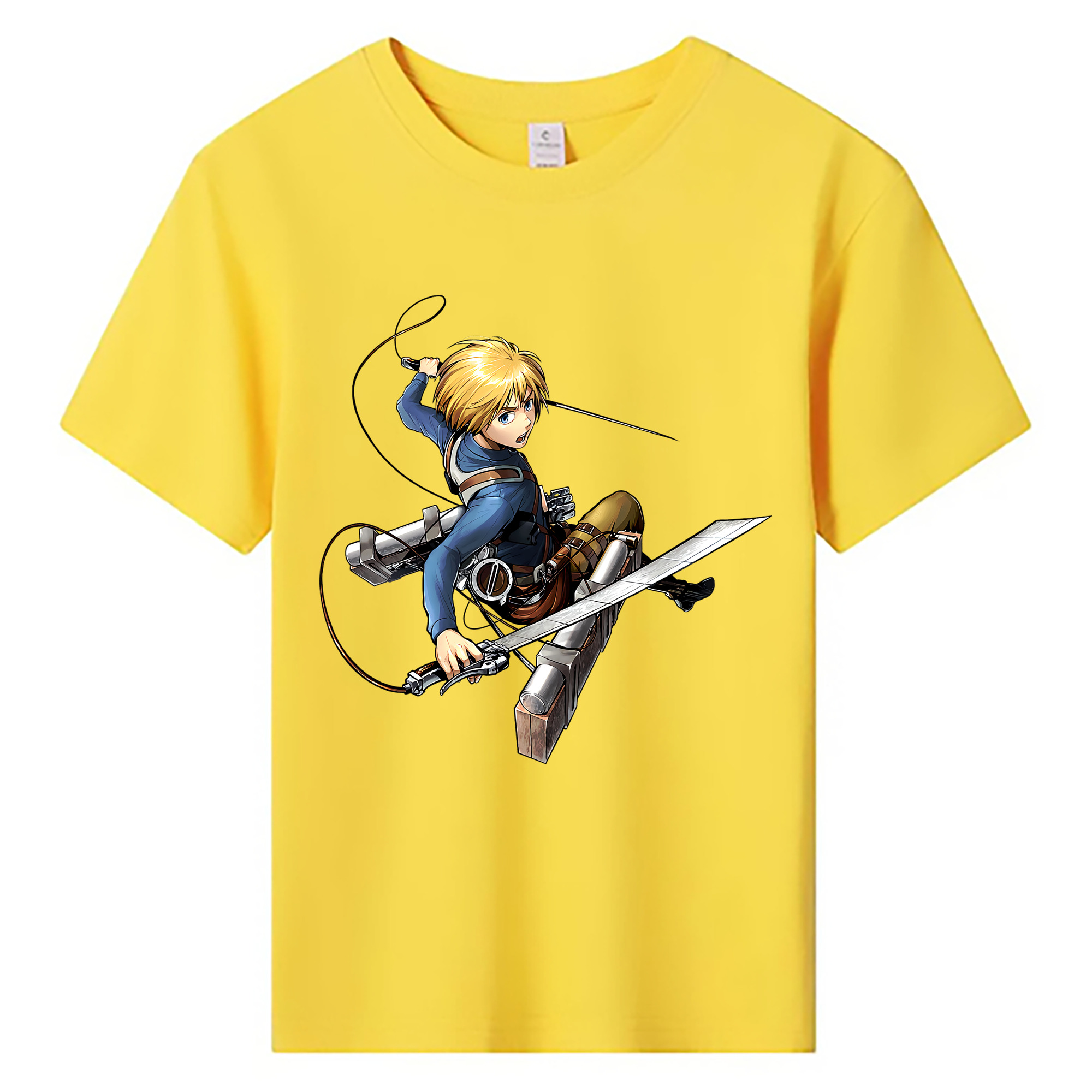 （画像用） 進撃の巨人 アルミン·アルレルト Attack on Titan Armin Arlert 綿100％キッズTシャツ（フロントプリント）