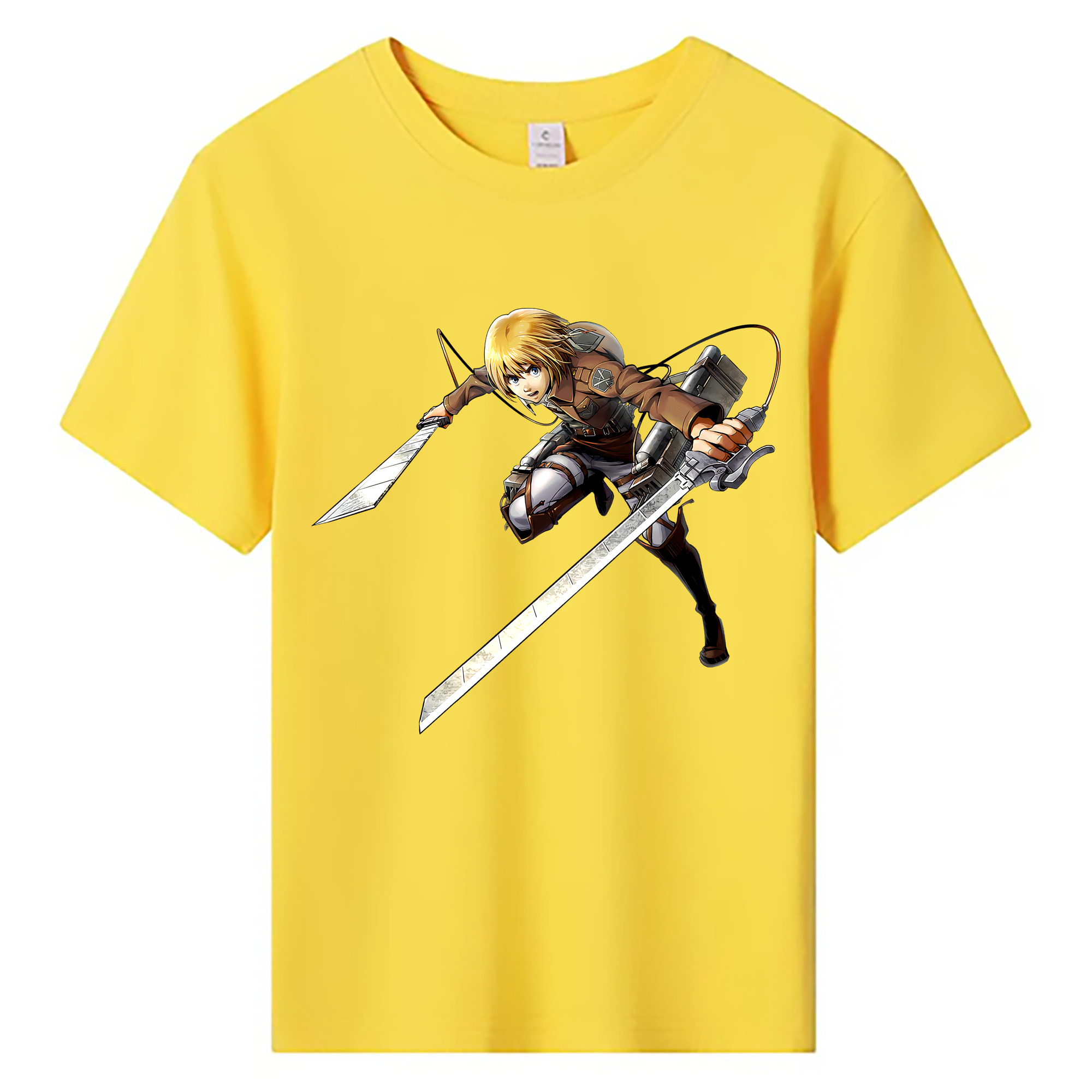 （画像用） 進撃の巨人 アルミン·アルレルト Attack on Titan Armin Arlert 綿100％キッズTシャツ（フロントプリント）