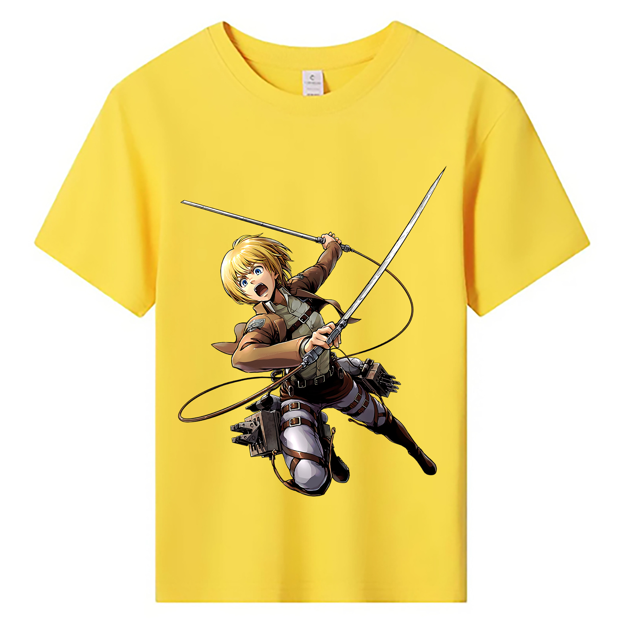 （画像用） 進撃の巨人 アルミン·アルレルト Attack on Titan Armin Arlert 綿100％キッズTシャツ（フロントプリント）