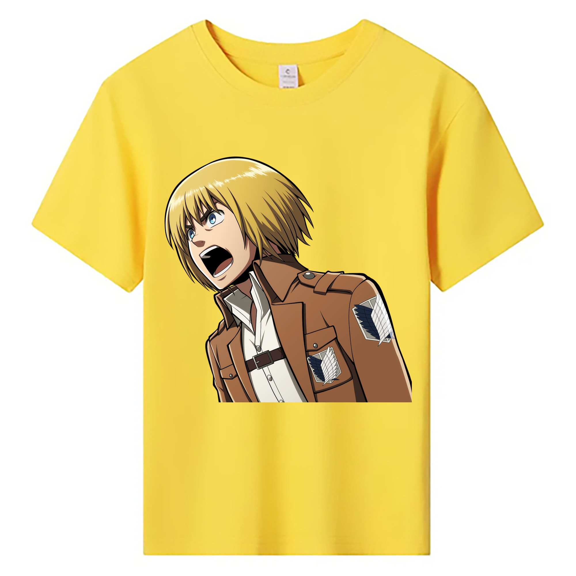 （画像用） 進撃の巨人 アルミン·アルレルト Attack on Titan Armin Arlert 綿100％キッズTシャツ（フロントプリント）