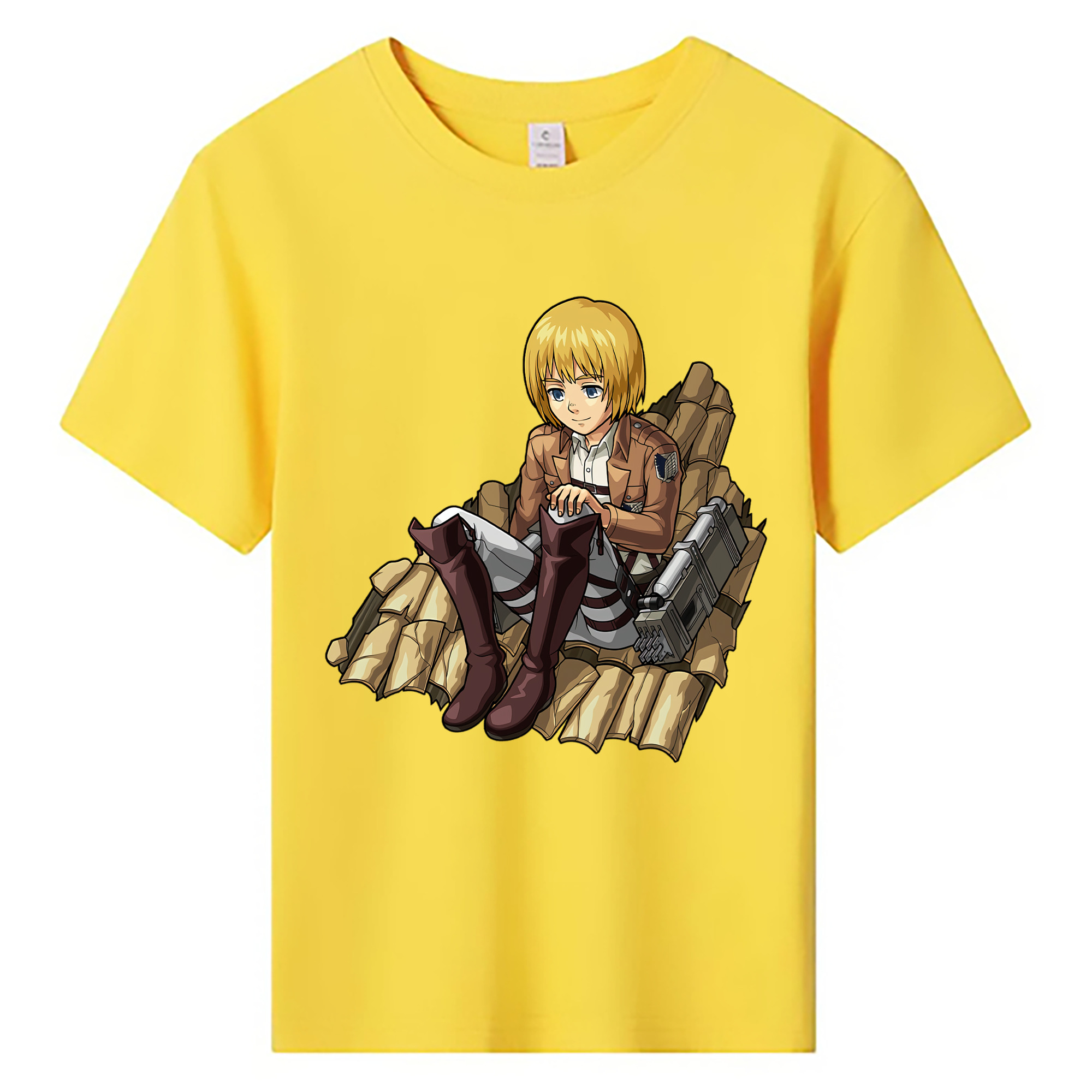 （画像用） 進撃の巨人 アルミン·アルレルト Attack on Titan Armin Arlert 綿100％キッズTシャツ（フロントプリント）