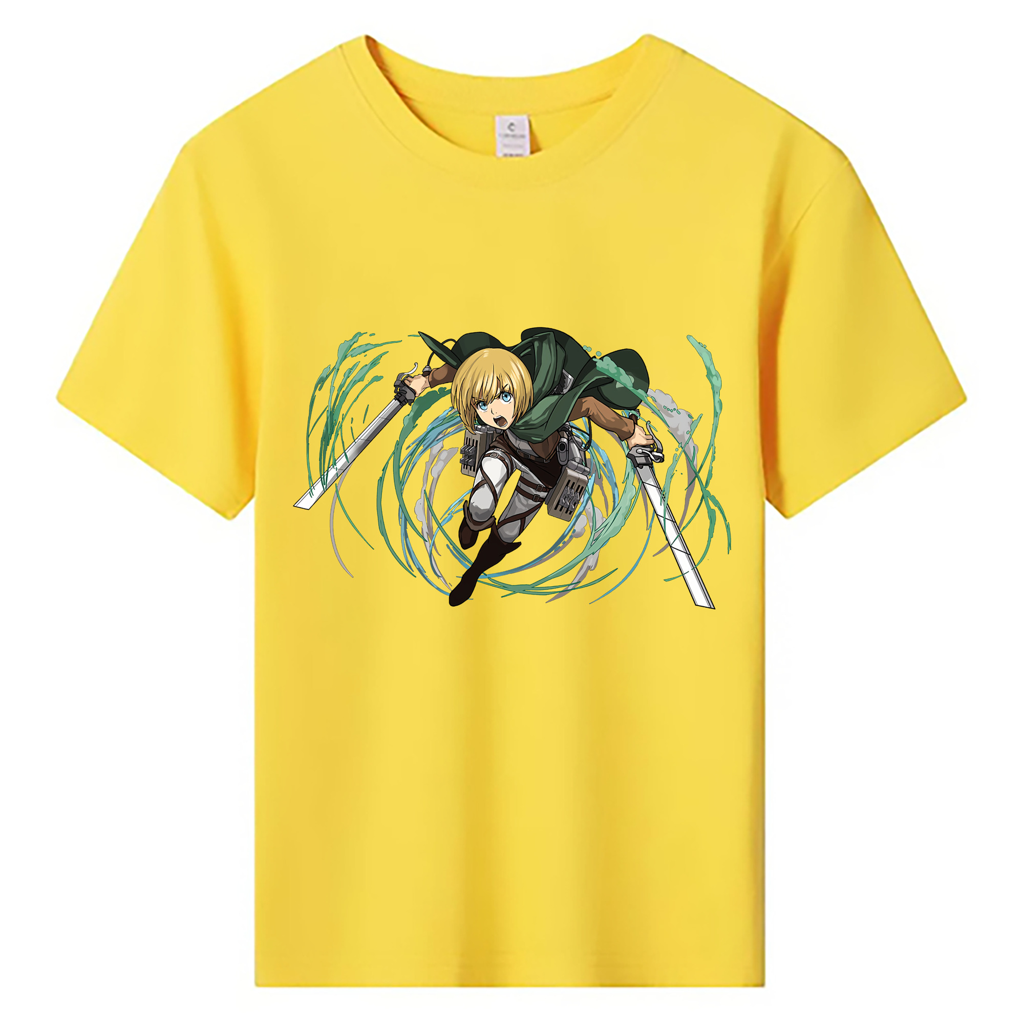 （画像用） 進撃の巨人 アルミン·アルレルト Attack on Titan Armin Arlert 綿100％キッズTシャツ（フロントプリント）