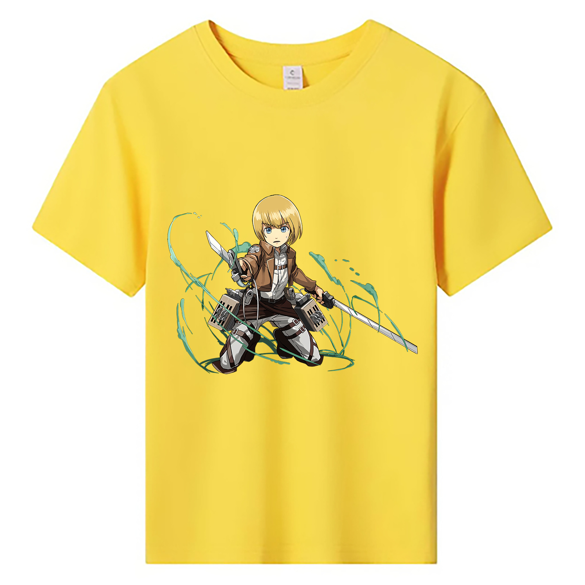 （画像用） 進撃の巨人 アルミン·アルレルト Attack on Titan Armin Arlert 綿100％キッズTシャツ（フロントプリント）
