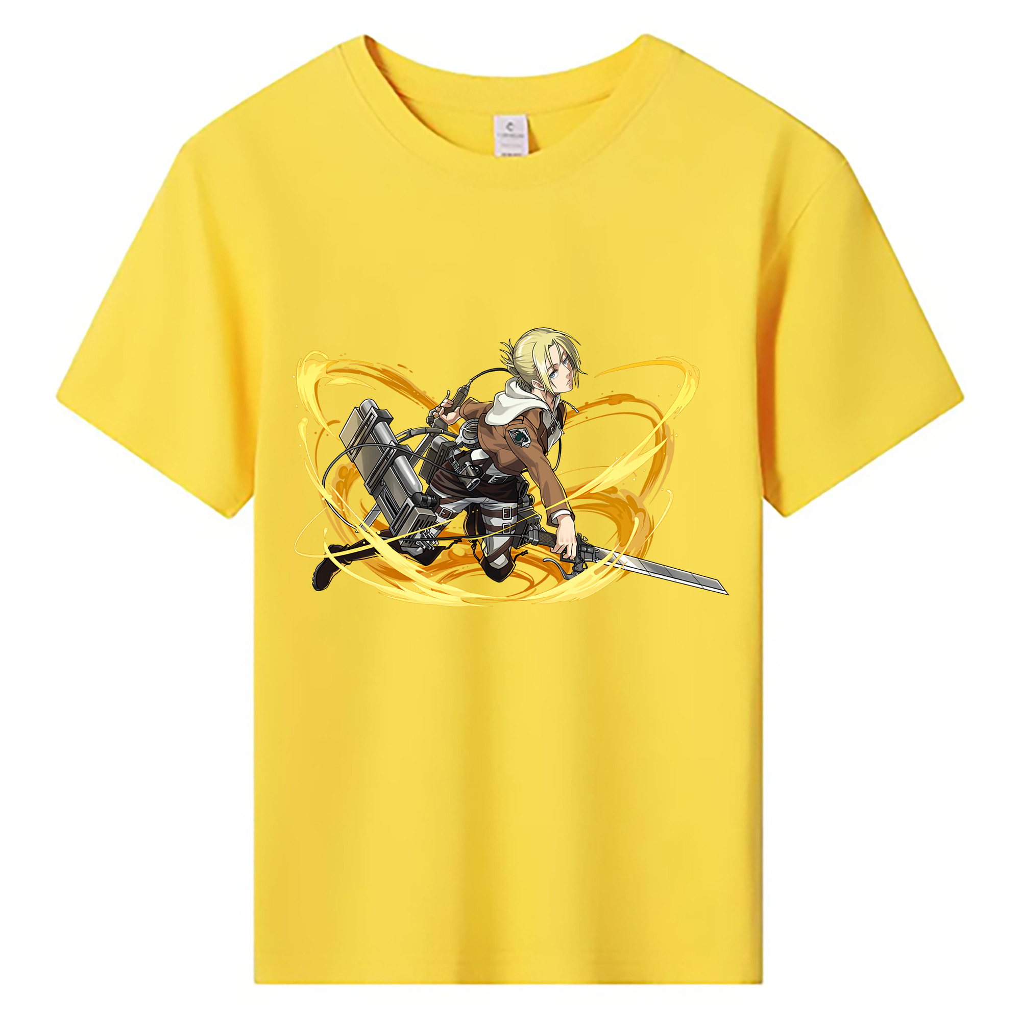 （画像用） 進撃の巨人 アニ・レオンハート Attack on Titan Annie Leonhart 綿100％キッズTシャツ（フロントプリント）
