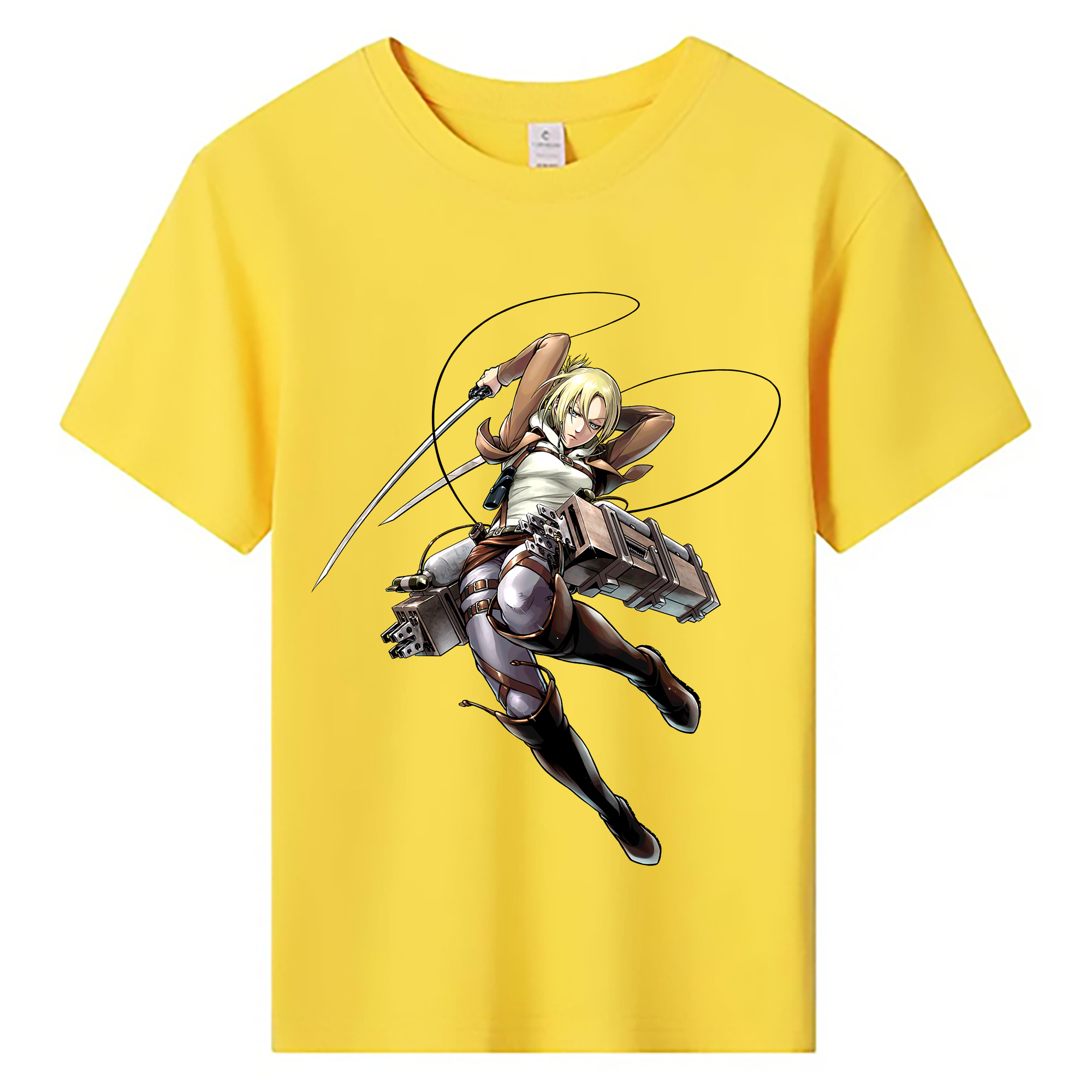 （画像用） 進撃の巨人 アニ・レオンハート Attack on Titan Annie Leonhart 綿100％キッズTシャツ（フロントプリント）