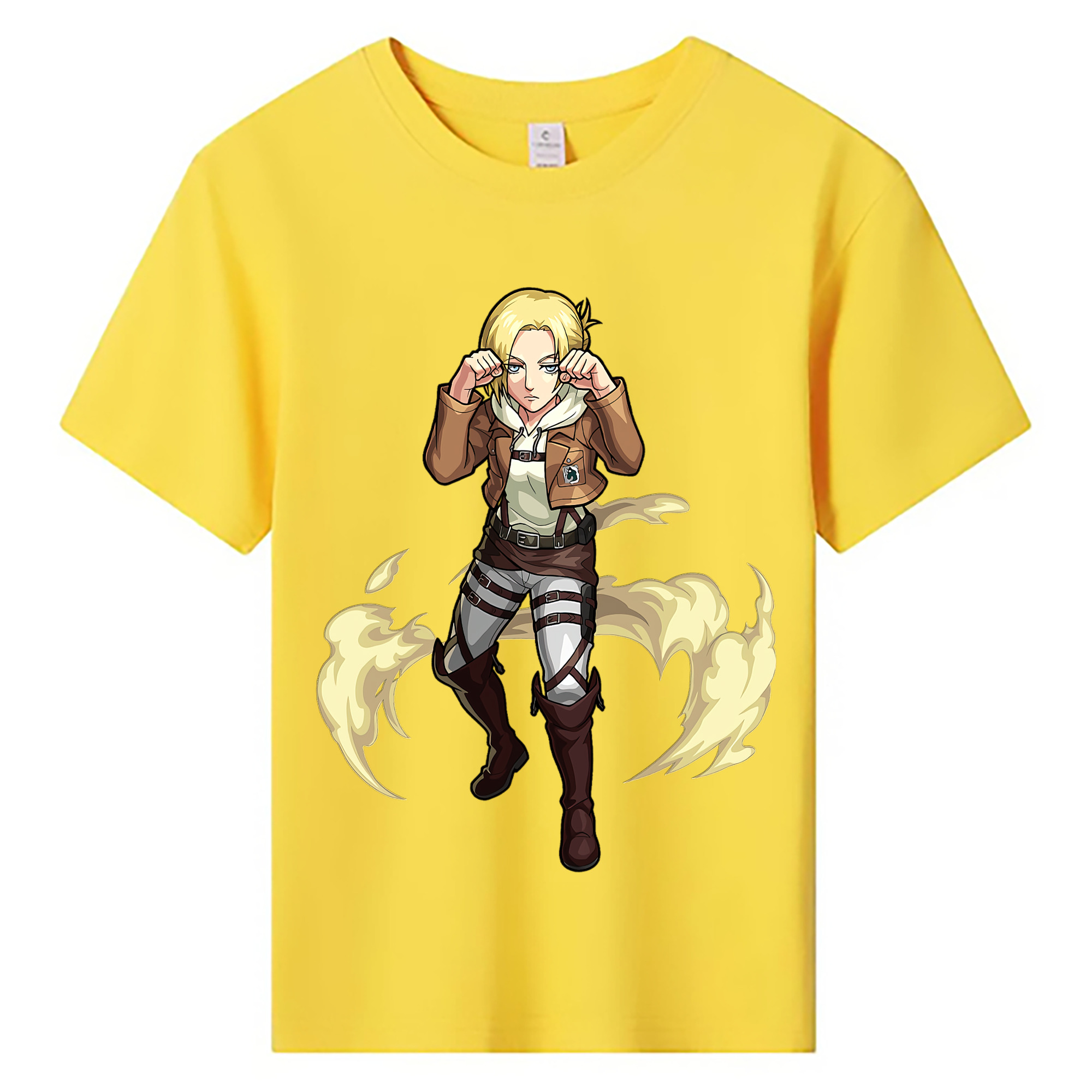（画像用） 進撃の巨人 アニ・レオンハート Attack on Titan Annie Leonhart 綿100％キッズTシャツ（フロントプリント）