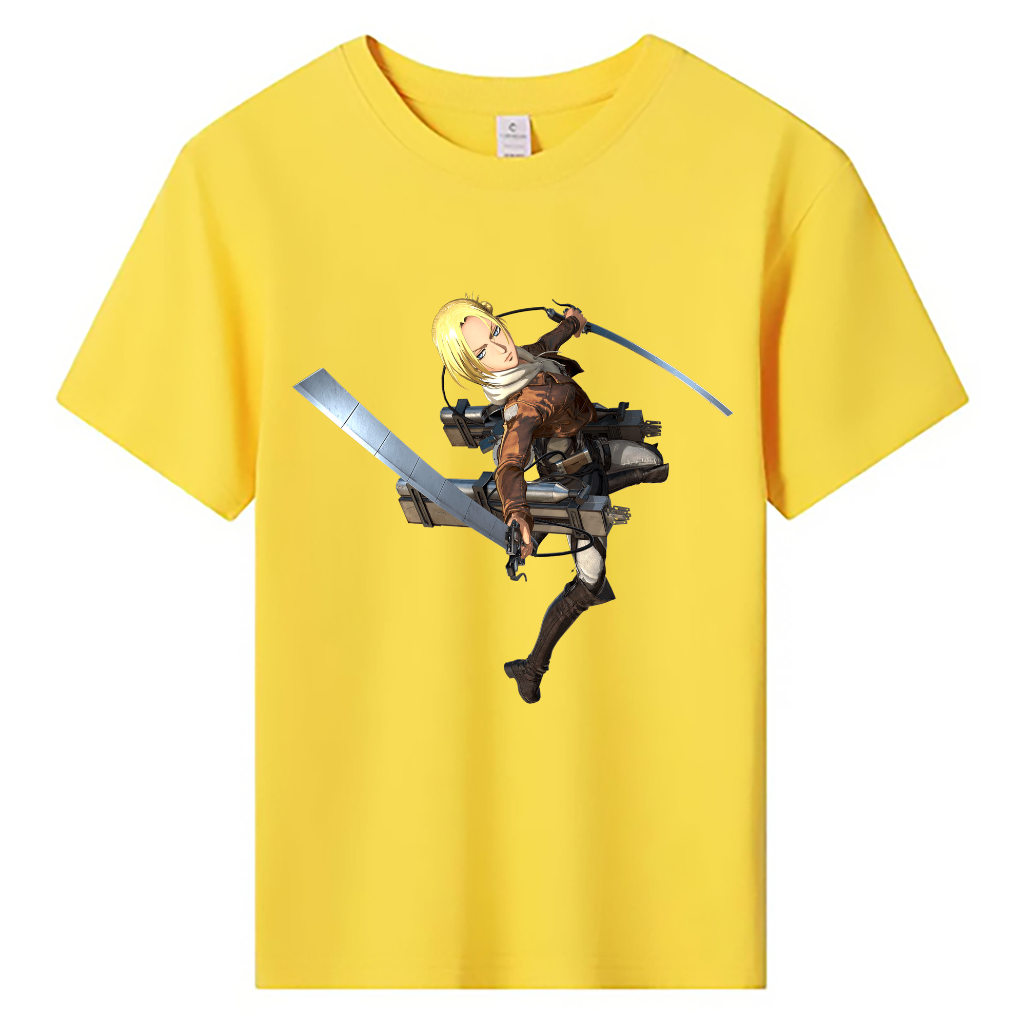 （画像用） 進撃の巨人 アニ・レオンハート Attack on Titan Annie Leonhart 綿100％キッズTシャツ（フロントプリント）