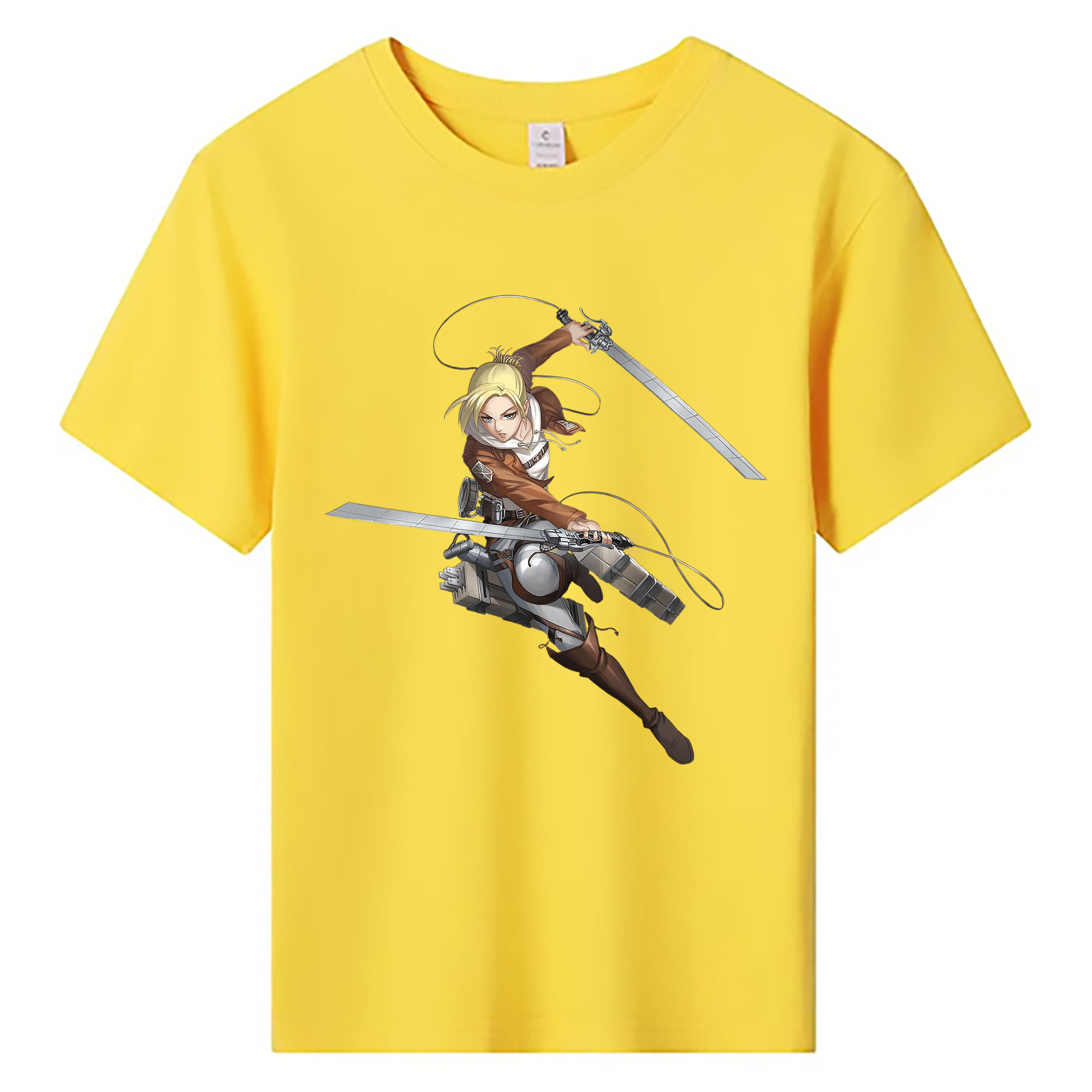 （画像用） 進撃の巨人 アニ・レオンハート Attack on Titan Annie Leonhart 綿100％キッズTシャツ（フロントプリント）