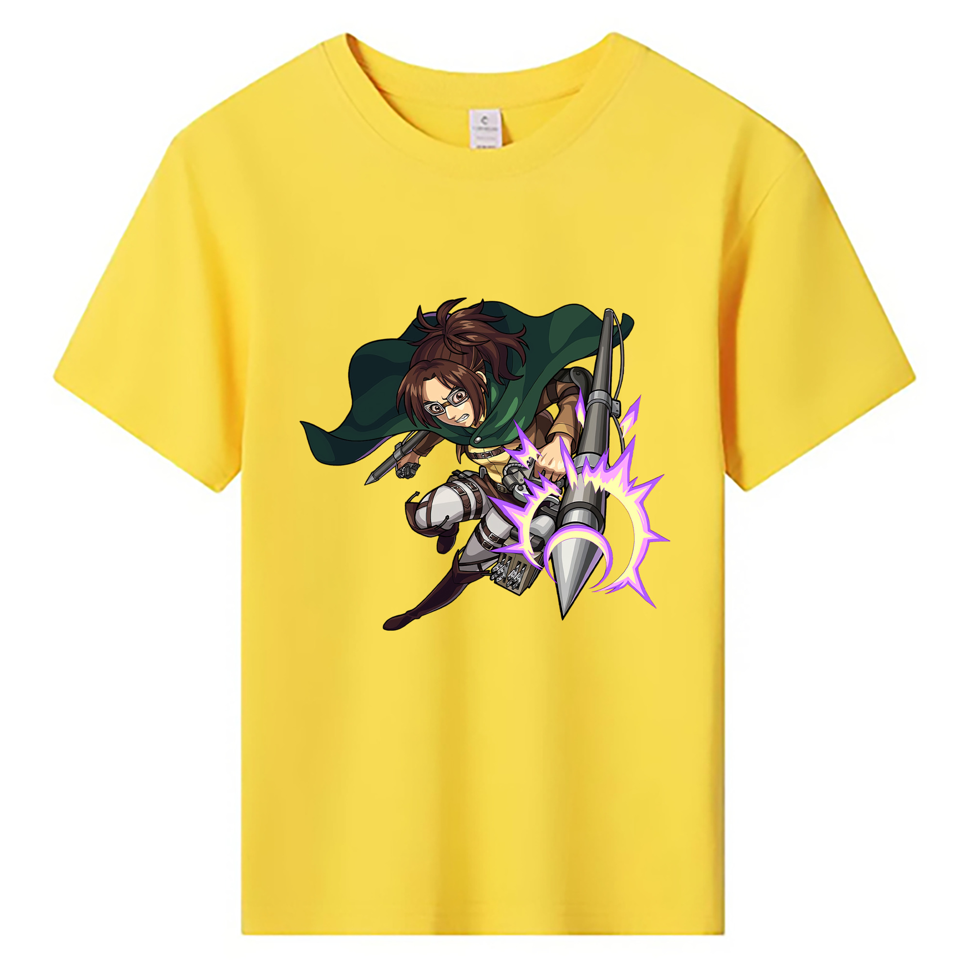 （画像用） 進撃の巨人 ハンジ·ゾエ Attack on Titan Hanji Zoe 綿100％キッズTシャツ（フロントプリント）