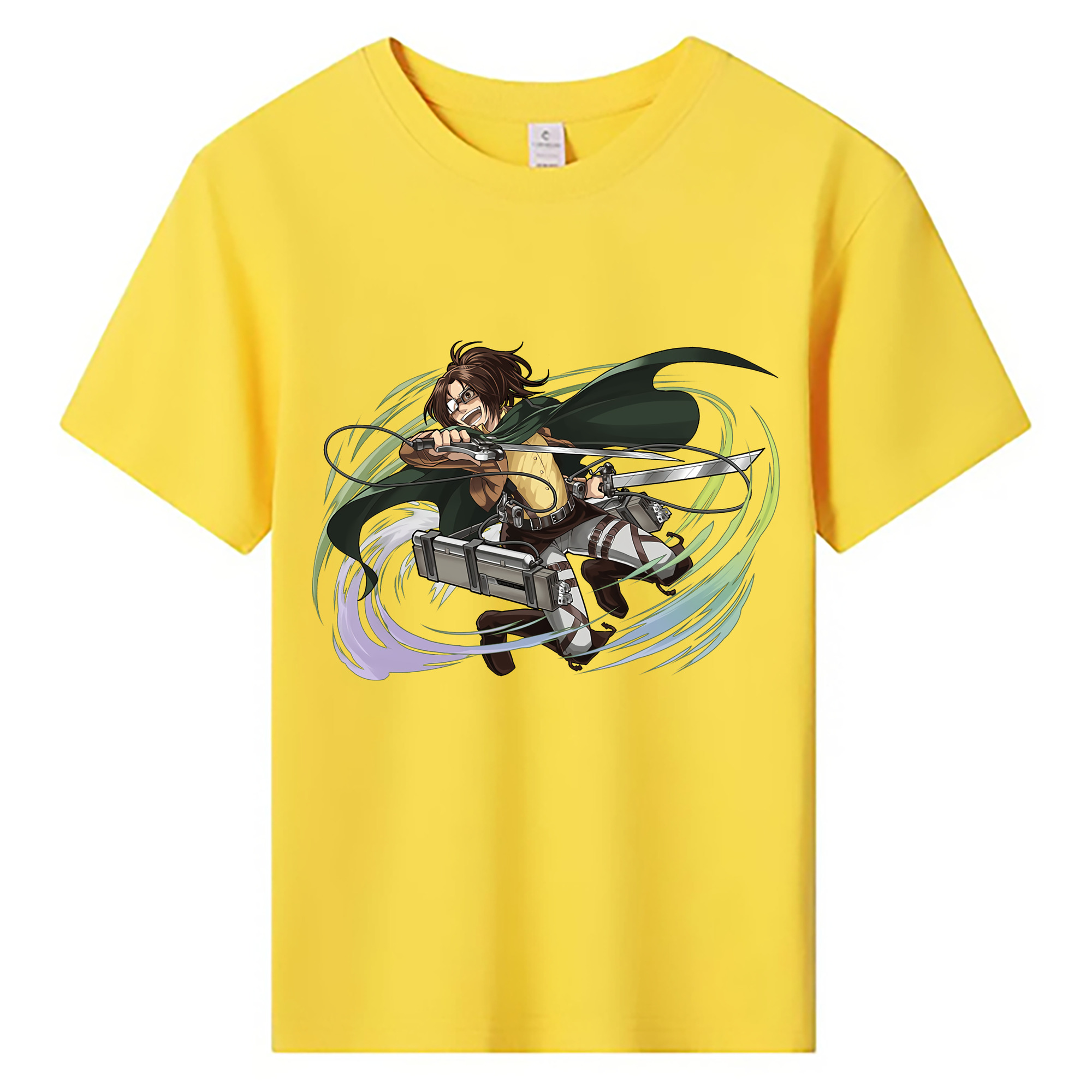 （画像用） 進撃の巨人 ハンジ·ゾエ Attack on Titan Hanji Zoe 綿100％キッズTシャツ（フロントプリント）