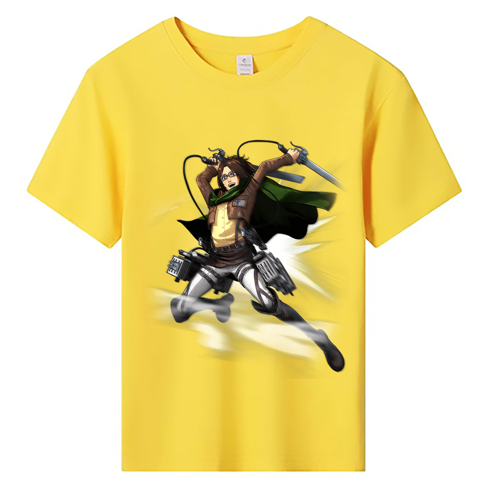 （画像用） 進撃の巨人 ハンジ·ゾエ Attack on Titan Hanji Zoe 綿100％キッズTシャツ（フロントプリント）