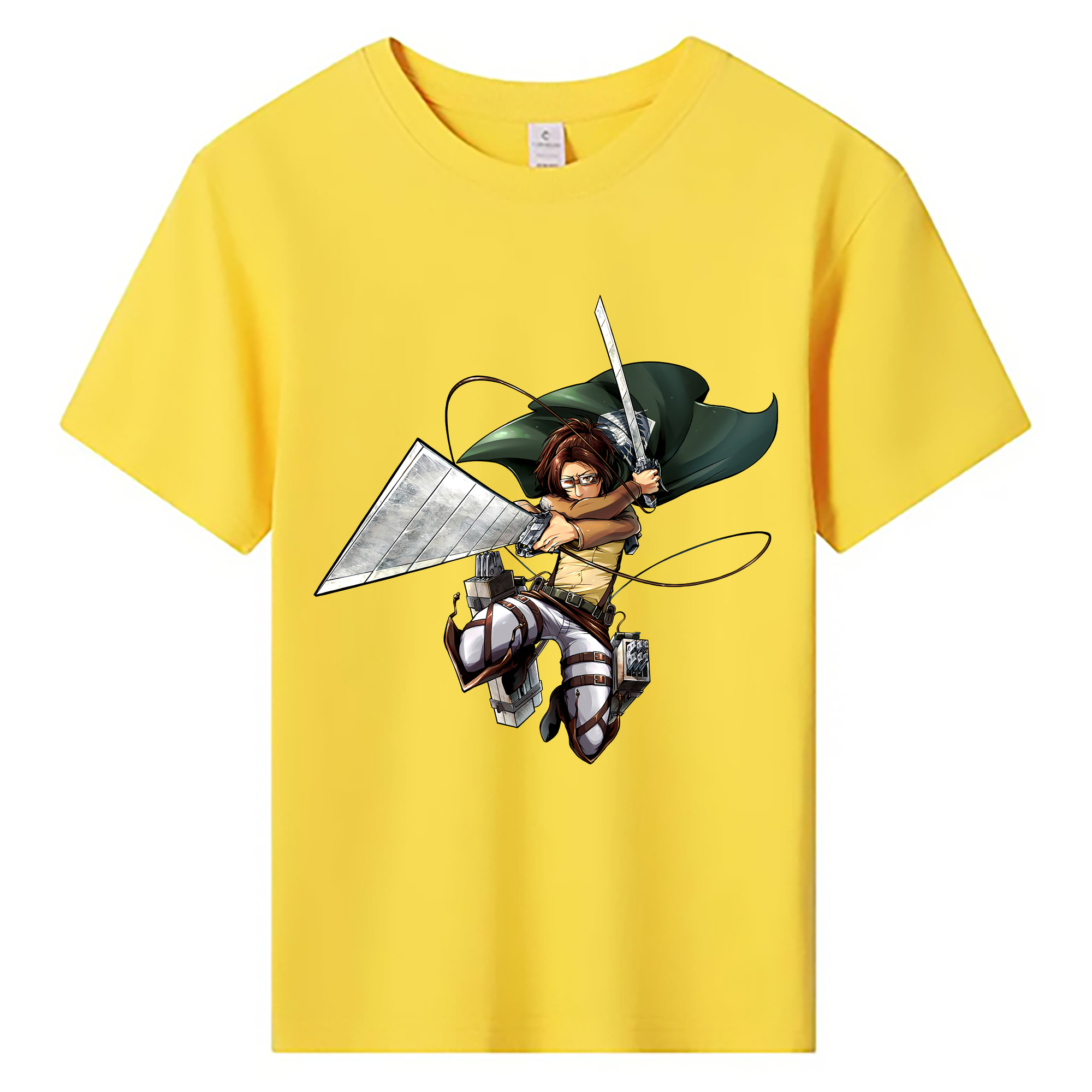 （画像用） 進撃の巨人 ハンジ·ゾエ Attack on Titan Hanji Zoe 綿100％キッズTシャツ（フロントプリント）