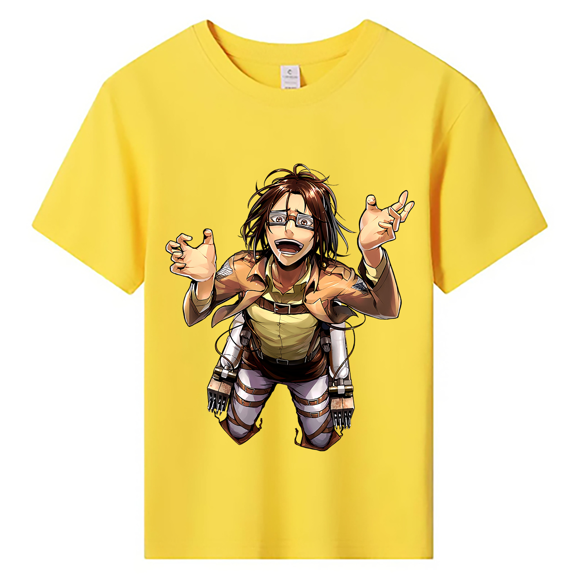 （画像用） 進撃の巨人 ハンジ·ゾエ Attack on Titan Hanji Zoe 綿100％キッズTシャツ（フロントプリント）