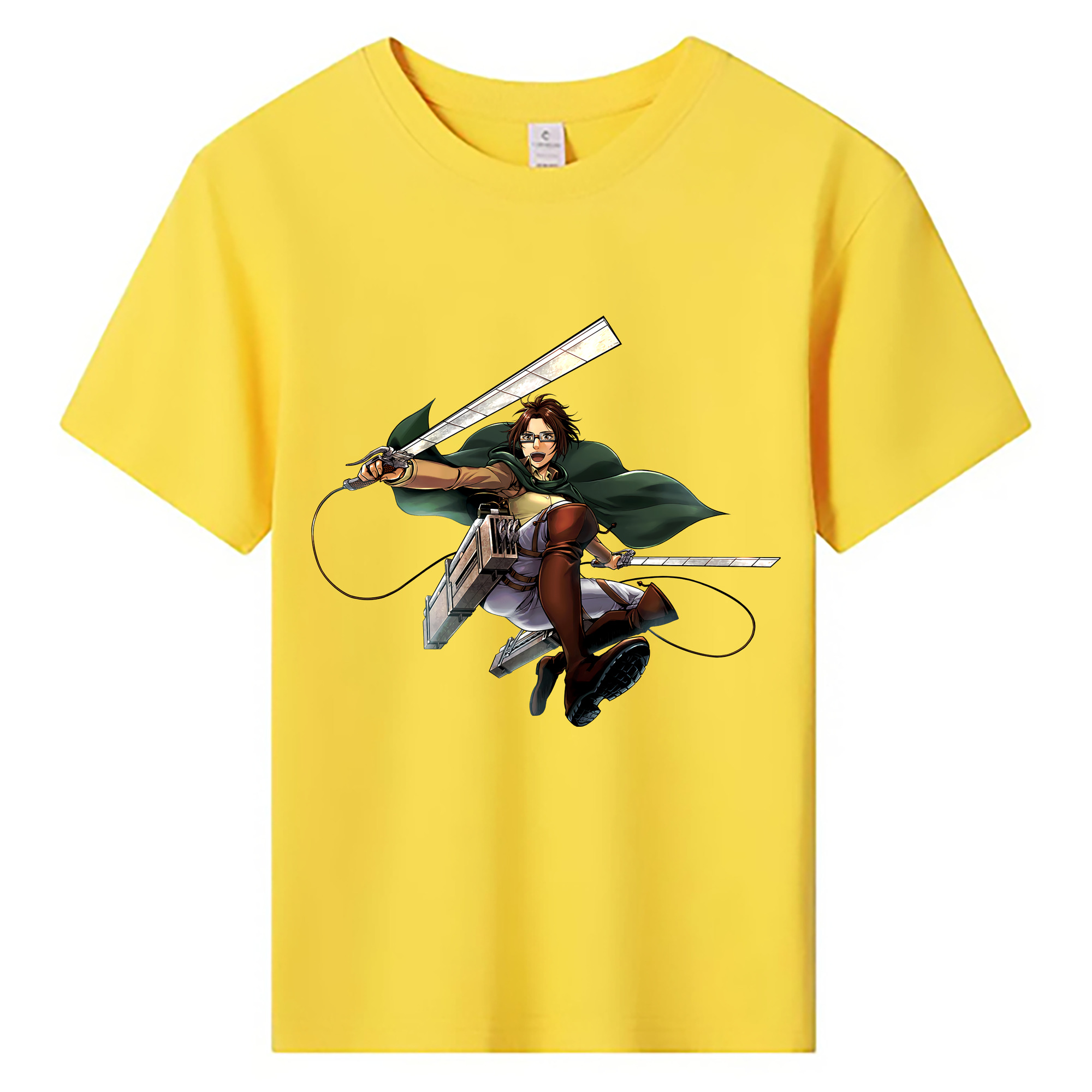 （画像用） 進撃の巨人 ハンジ·ゾエ Attack on Titan Hanji Zoe 綿100％キッズTシャツ（フロントプリント）
