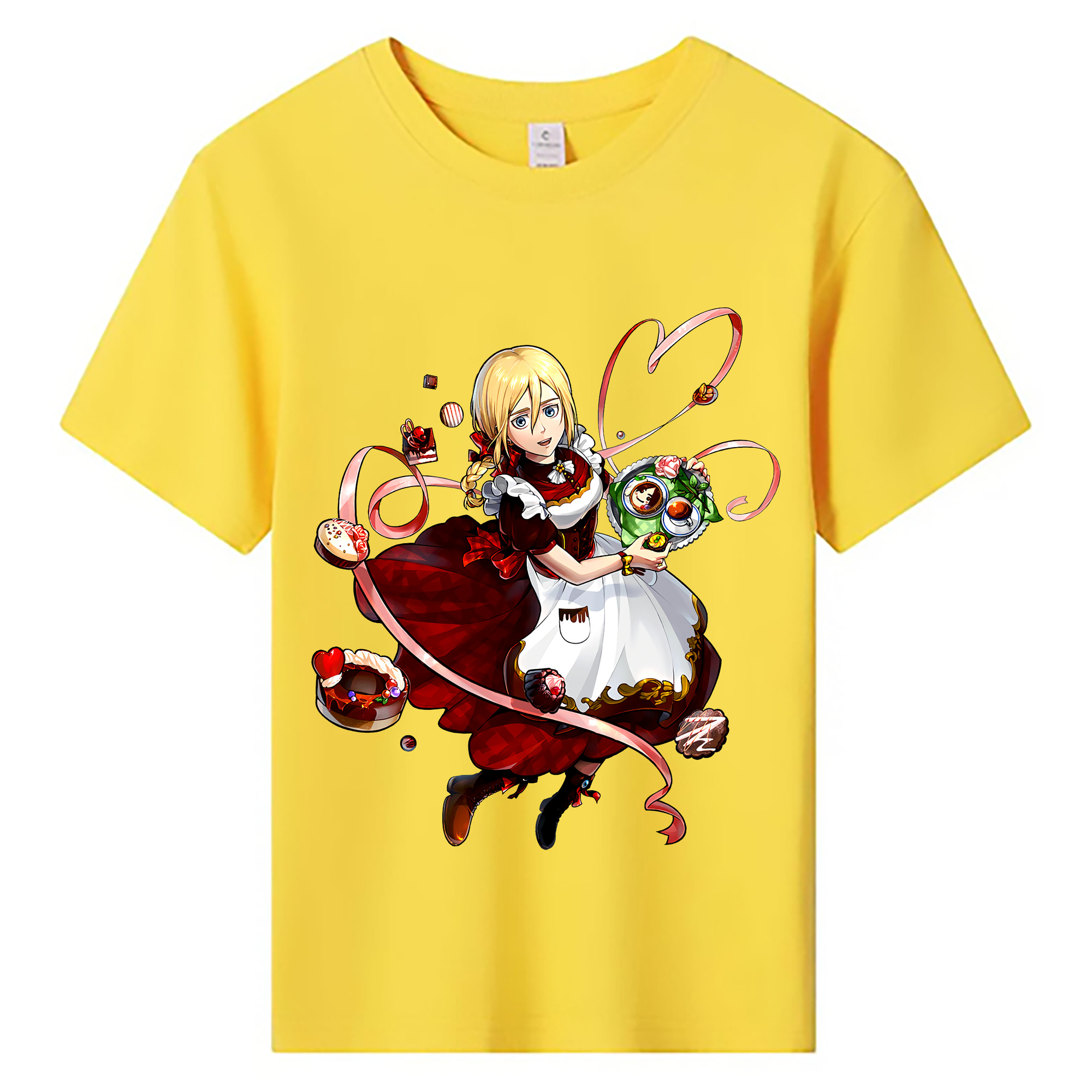 （画像用） 進撃の巨人 クリスタ·レンズ Attack on Titan Christa Lenz 綿100％キッズTシャツ（フロントプリント）