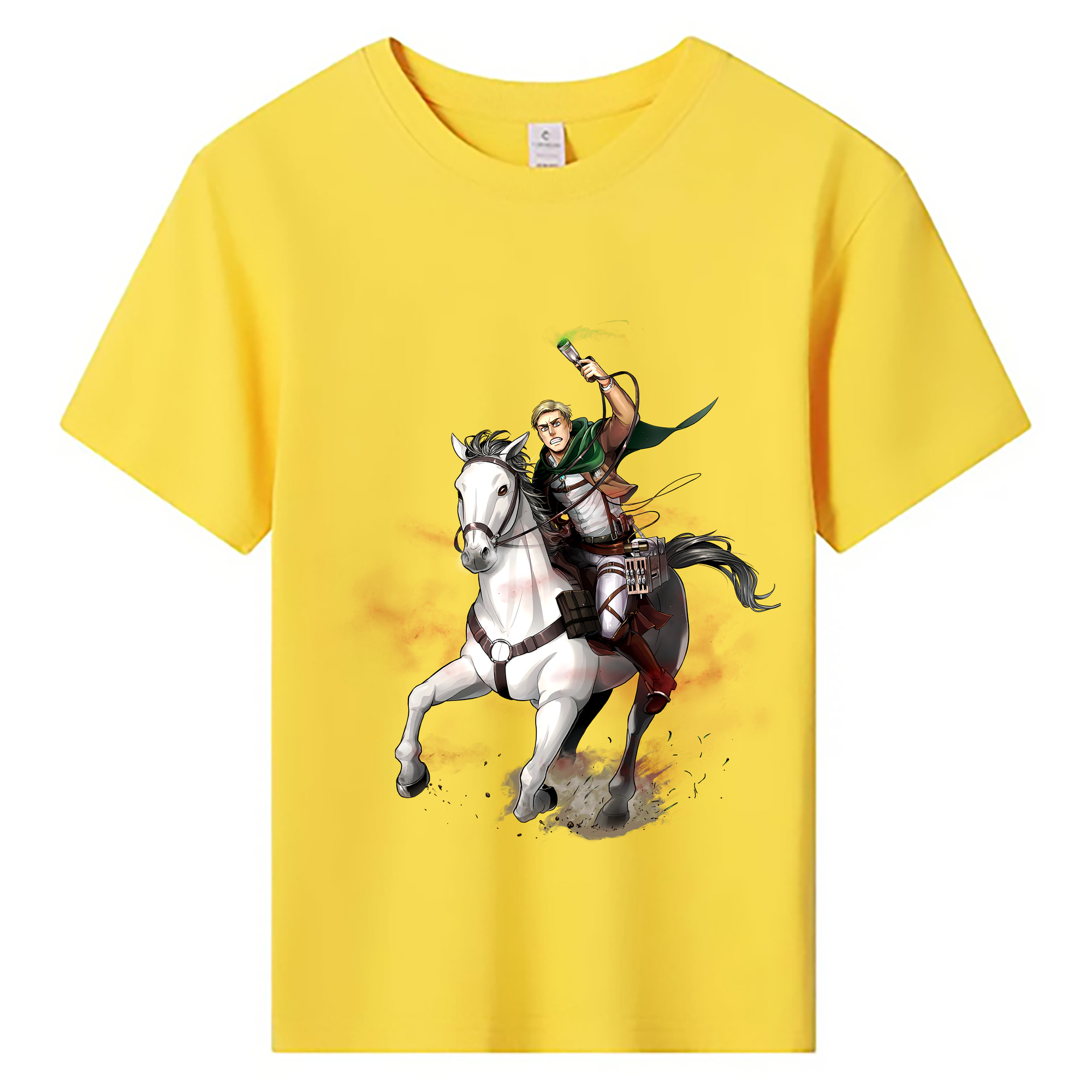 （画像用） 進撃の巨人 エルヴィン・スミス Attack on Titan Erwin Smith 綿100％キッズTシャツ（フロントプリント）