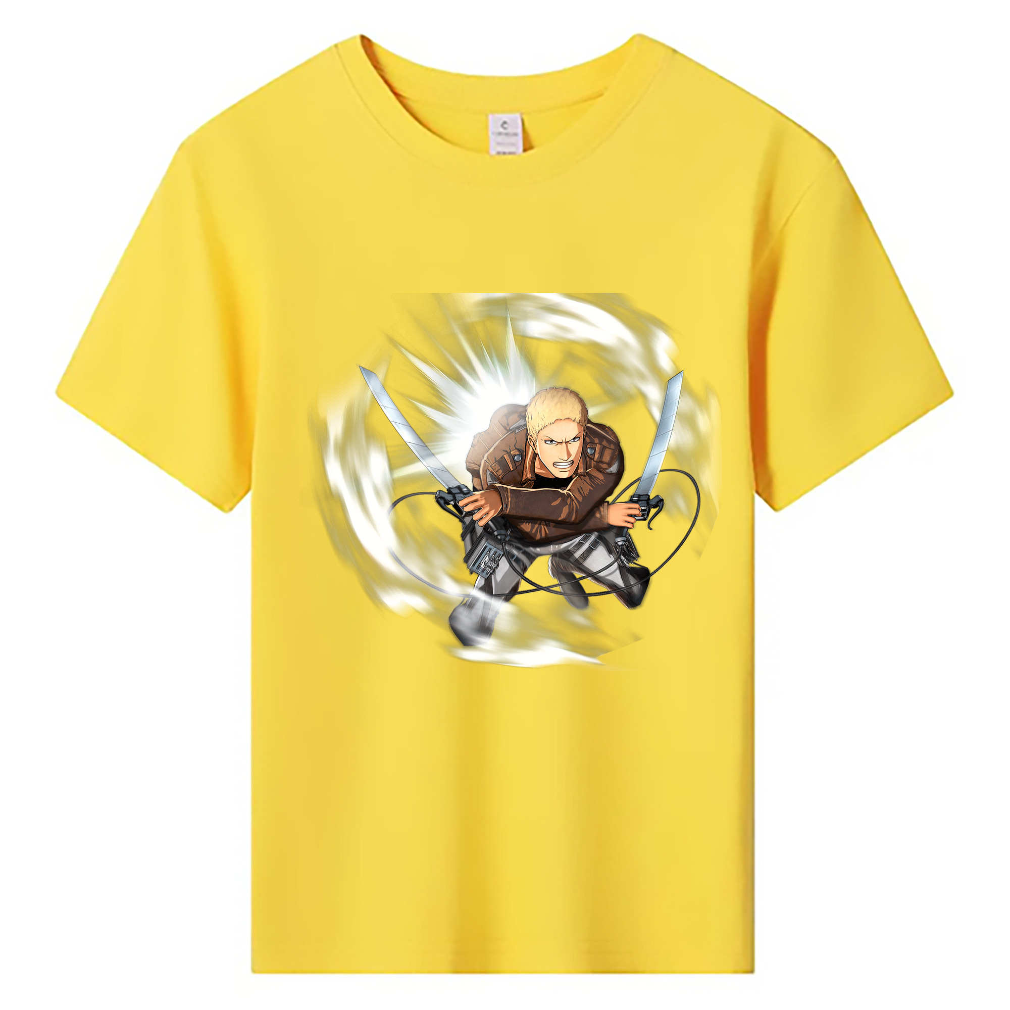 （画像用） 進撃の巨人 ライナー・ブラウン Attack on Titan Reiner Braun 綿100％キッズTシャツ（フロントプリント）