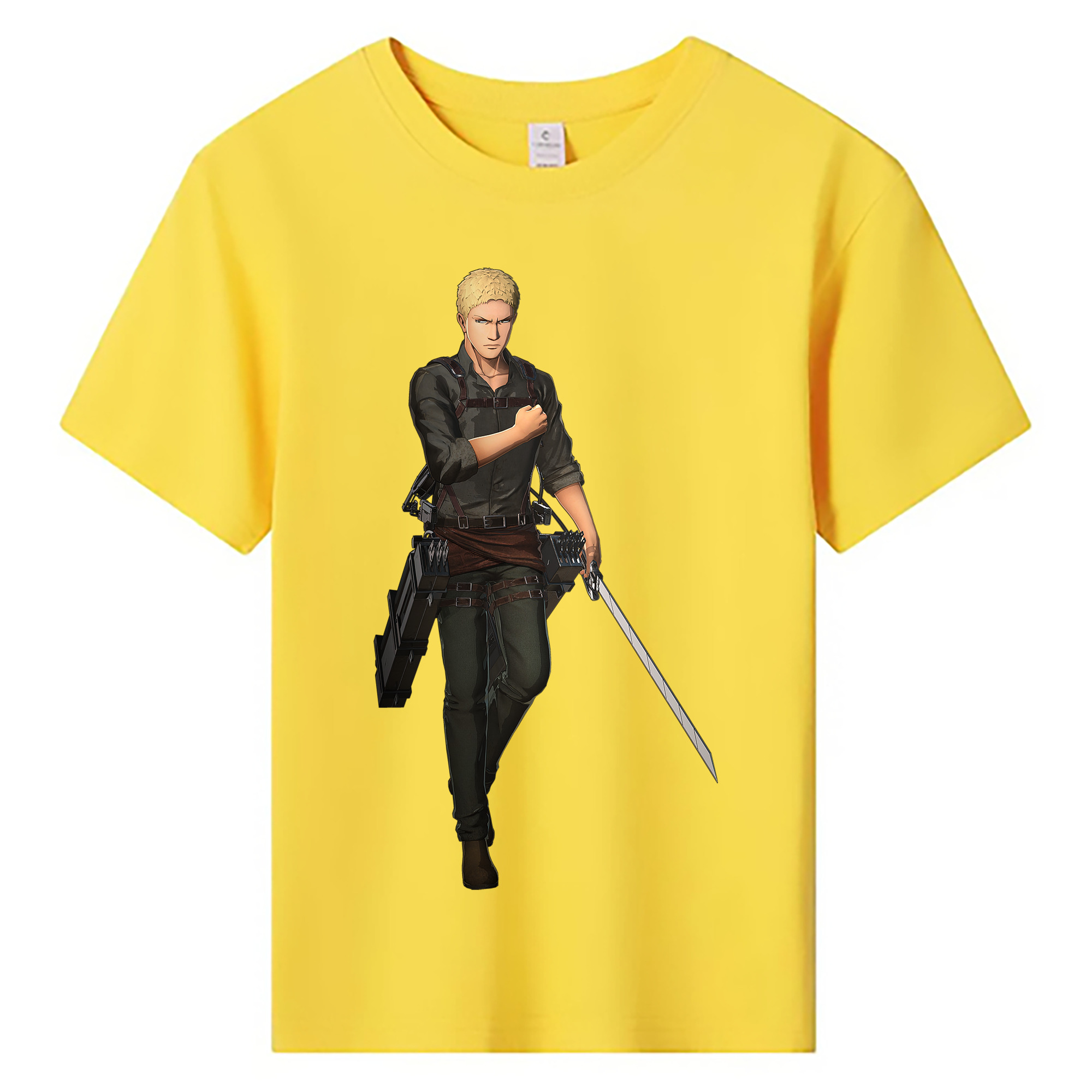（画像用） 進撃の巨人 ライナー・ブラウン Attack on Titan Reiner Braun 綿100％キッズTシャツ（フロントプリント）