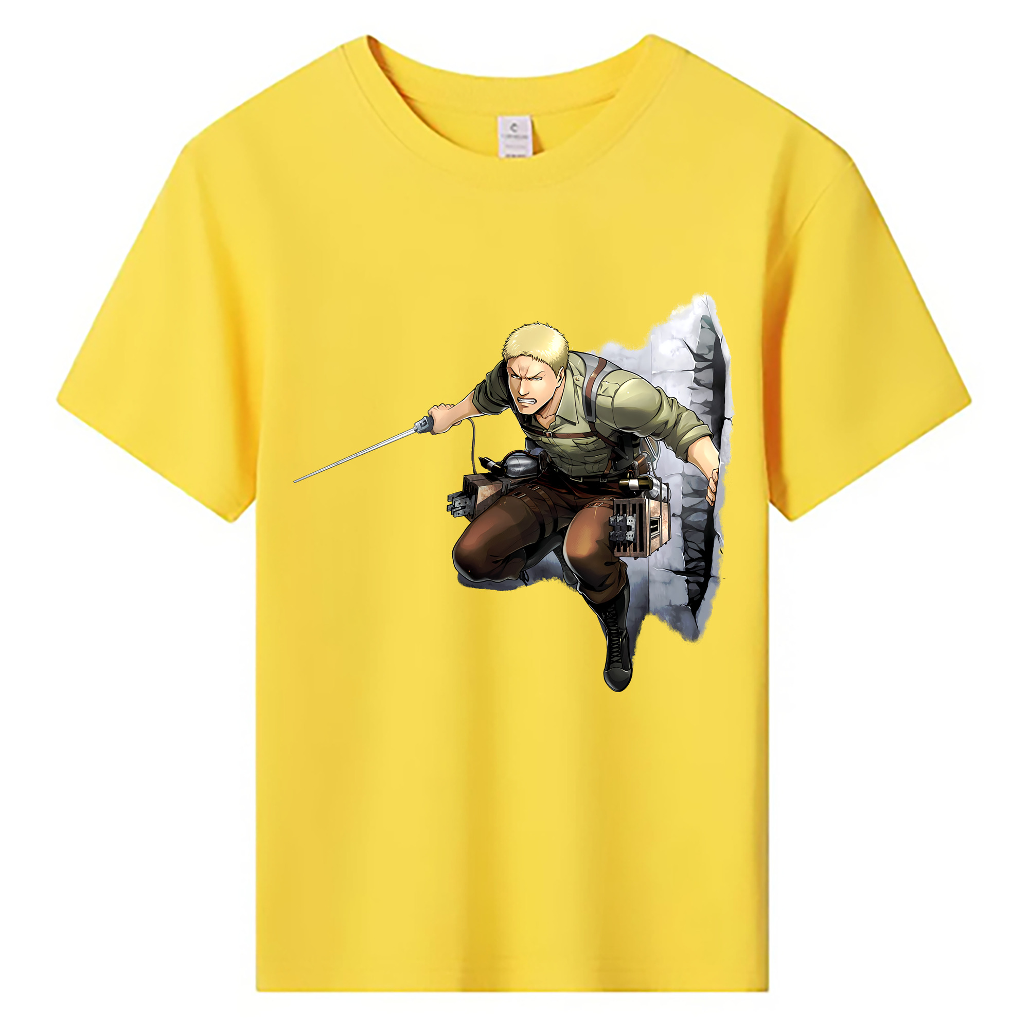 （画像用） 進撃の巨人 ライナー・ブラウン Attack on Titan Reiner Braun 綿100％キッズTシャツ（フロントプリント）