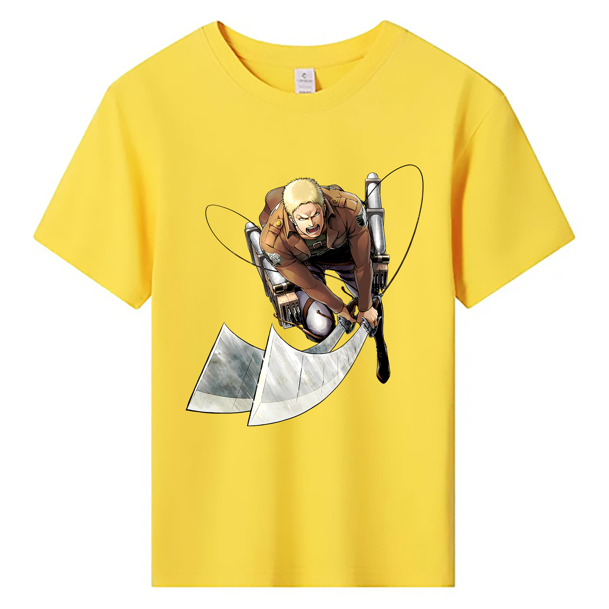 （画像用） 進撃の巨人 ライナー・ブラウン Attack on Titan Reiner Braun 綿100％キッズTシャツ（フロントプリント）