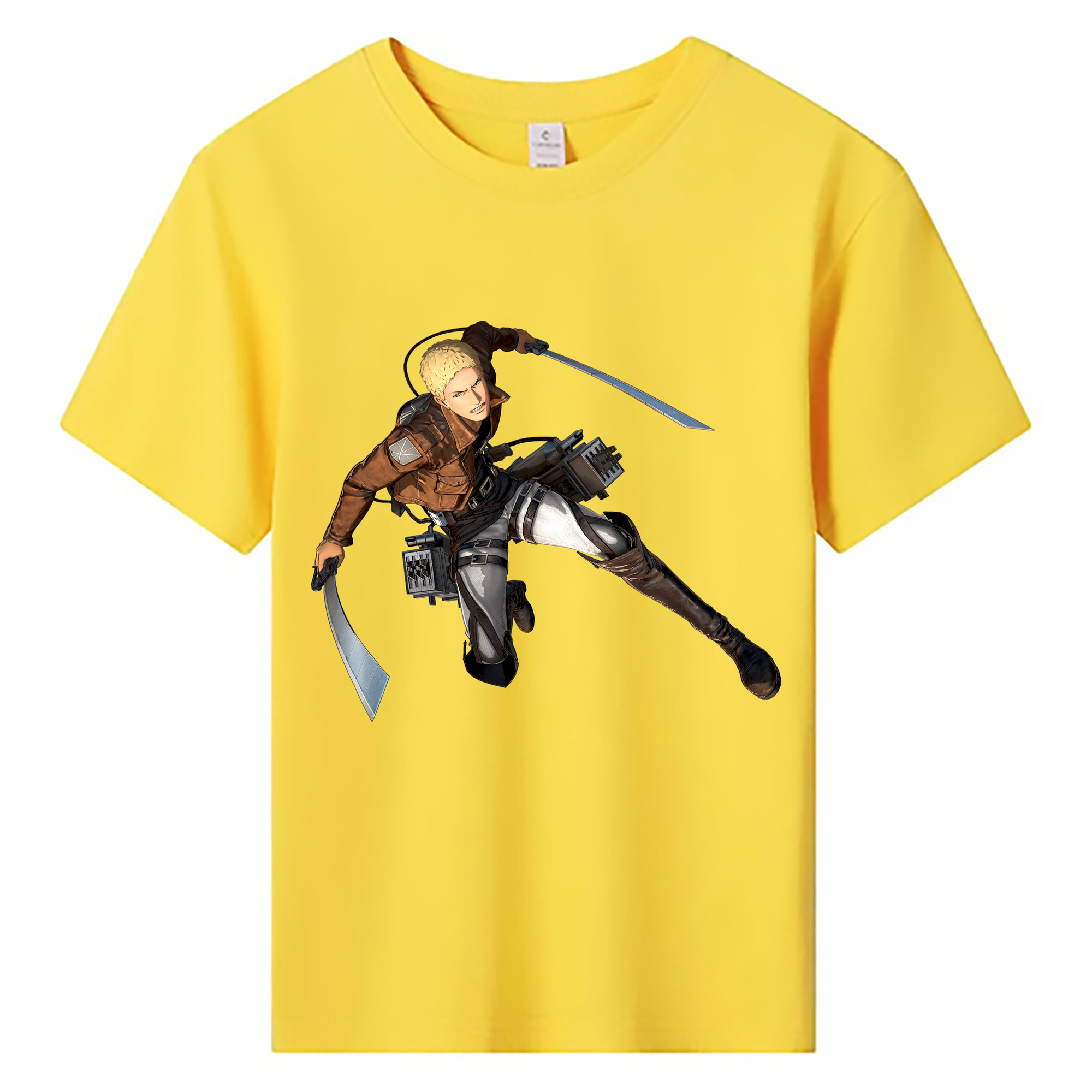 （画像用） 進撃の巨人 ライナー・ブラウン Attack on Titan Reiner Braun 綿100％キッズTシャツ（フロントプリント）