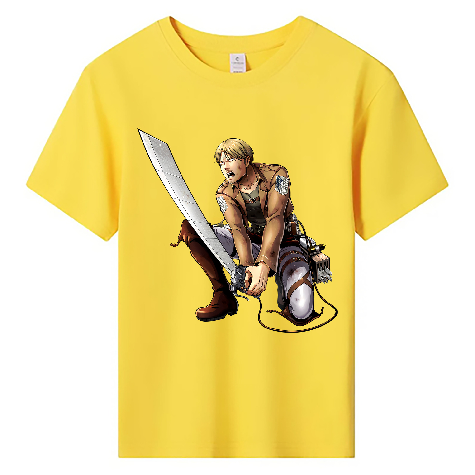 （画像用） 進撃の巨人 ミケ·ザカリアス Attack on Titan Mike Zakarius 綿100％キッズTシャツ（フロントプリント）