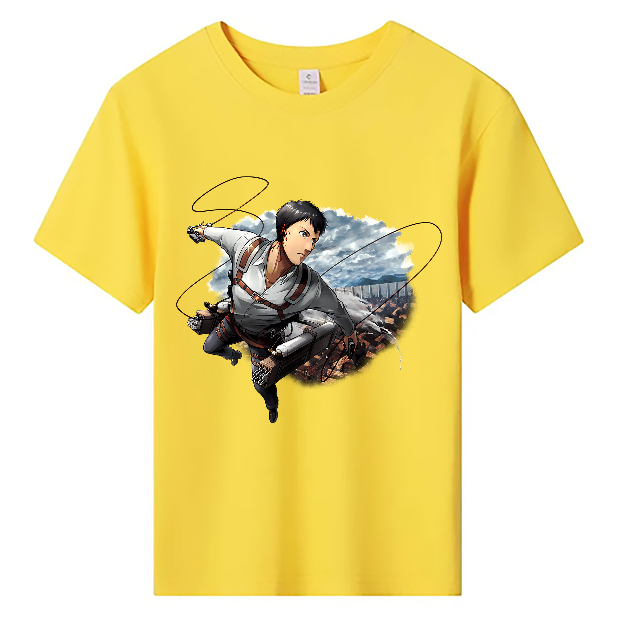 （画像用） 進撃の巨人 ベルトルト・フーバー Attack on Titan Bertholdt Hoover 綿100％キッズTシャツ（フロントプリント）
