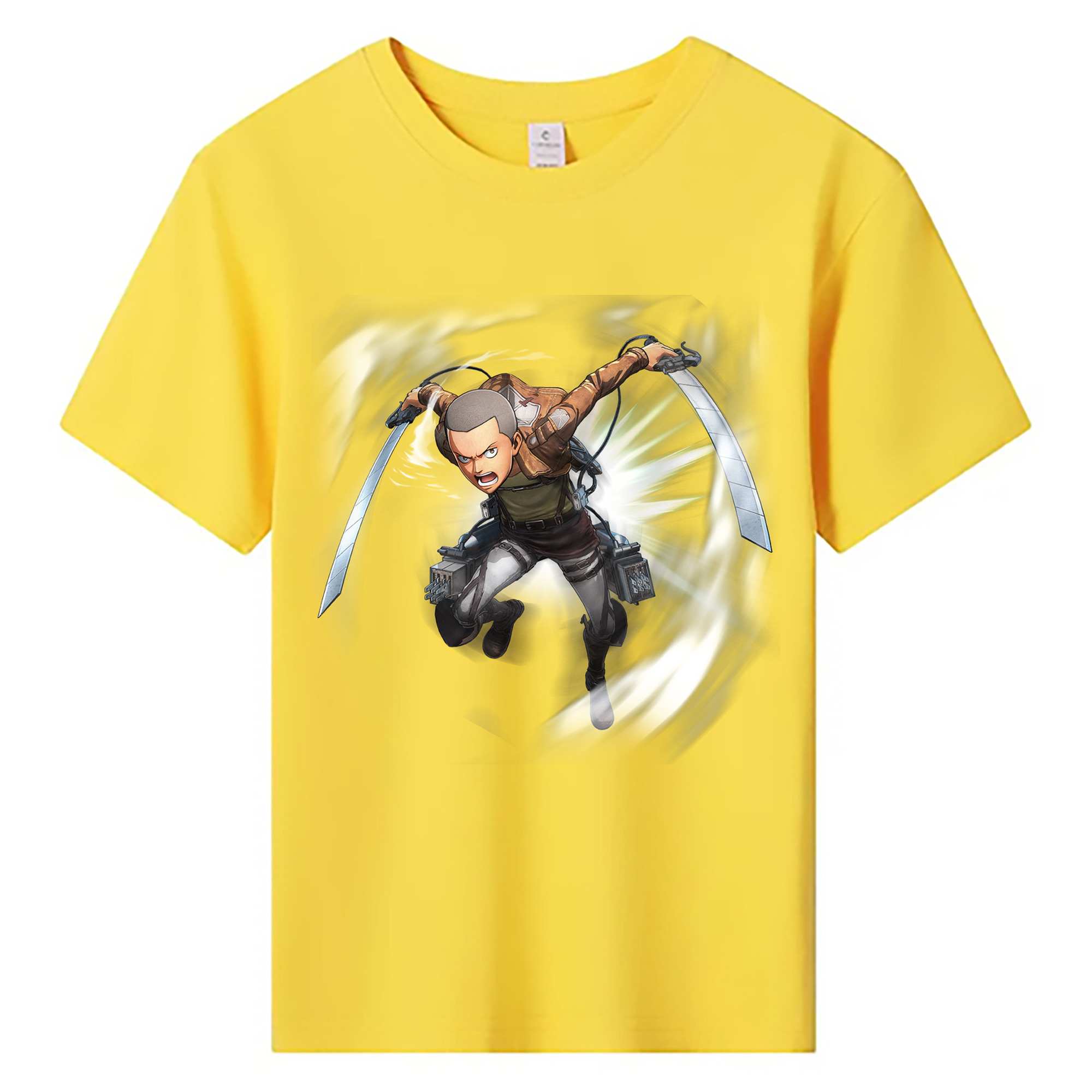 （画像用） 進撃の巨人 コニー·スプリンガー Attack on Titan Connie Springer 綿100％キッズTシャツ（フロントプリント）