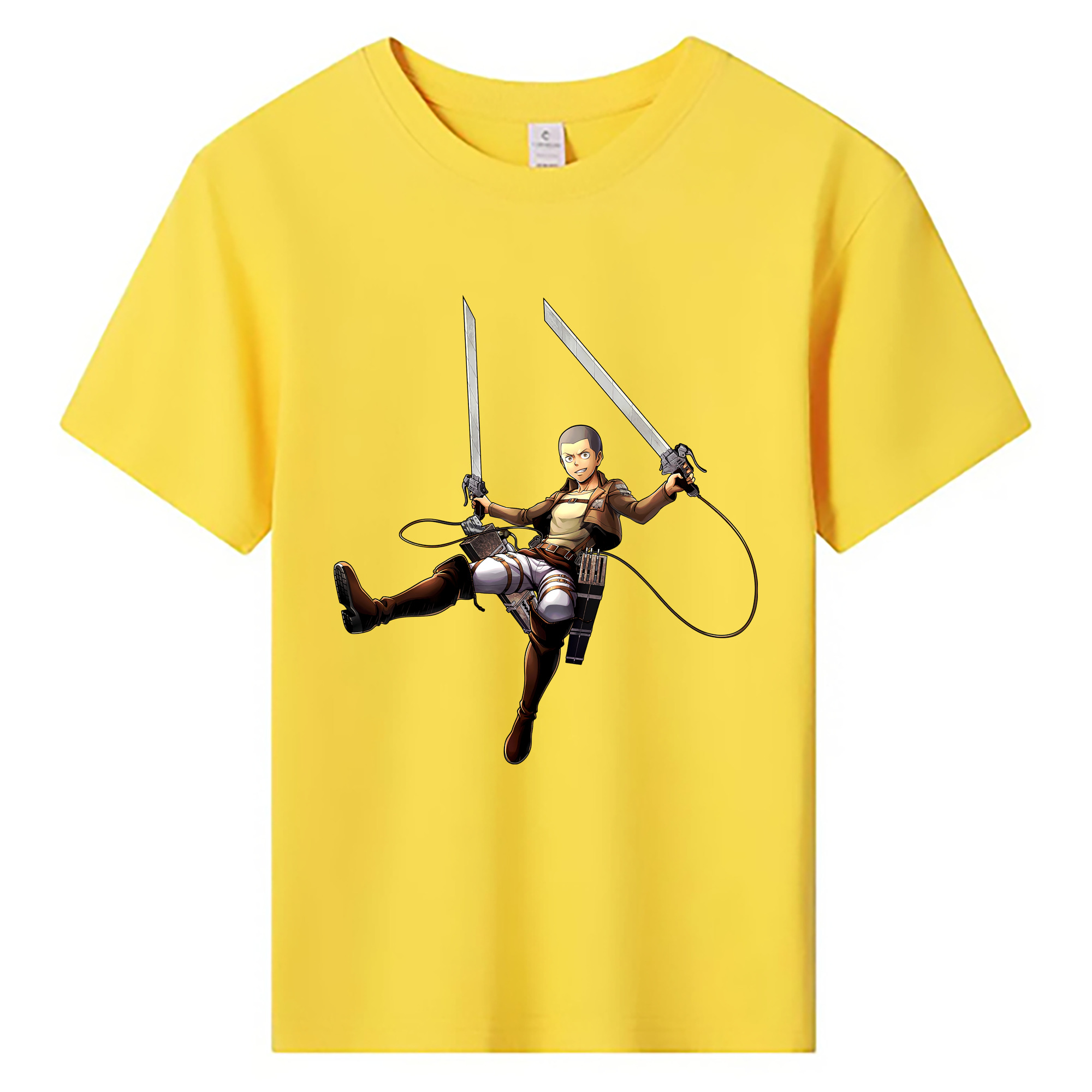 （画像用） 進撃の巨人 コニー·スプリンガー Attack on Titan Connie Springer 綿100％キッズTシャツ（フロントプリント）