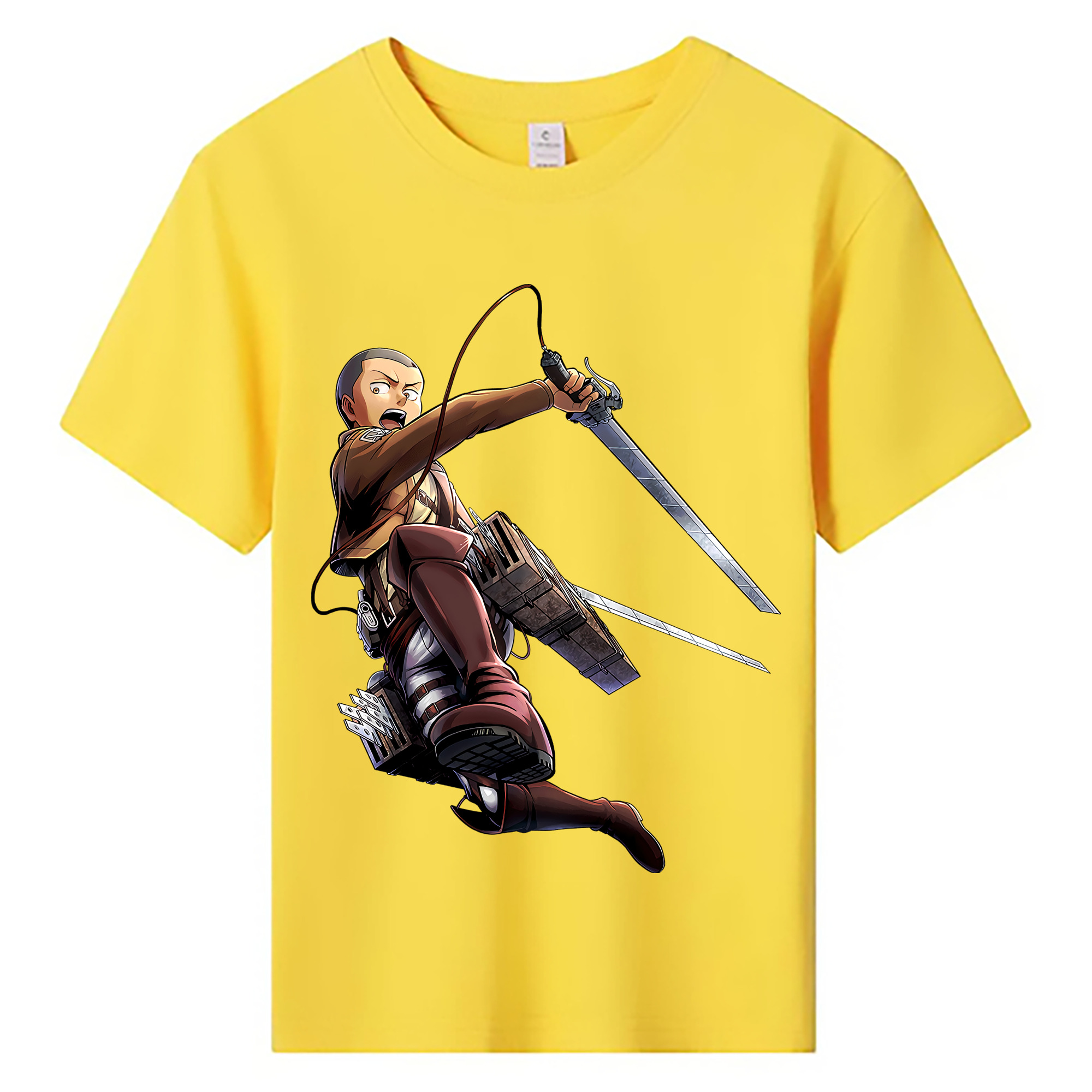（画像用） 進撃の巨人 コニー·スプリンガー Attack on Titan Connie Springer 綿100％キッズTシャツ（フロントプリント）