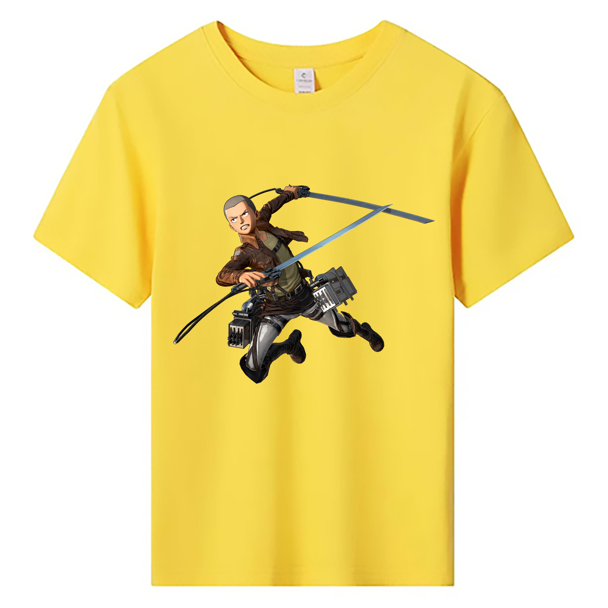 （画像用） 進撃の巨人 コニー·スプリンガー Attack on Titan Connie Springer 綿100％キッズTシャツ（フロントプリント）