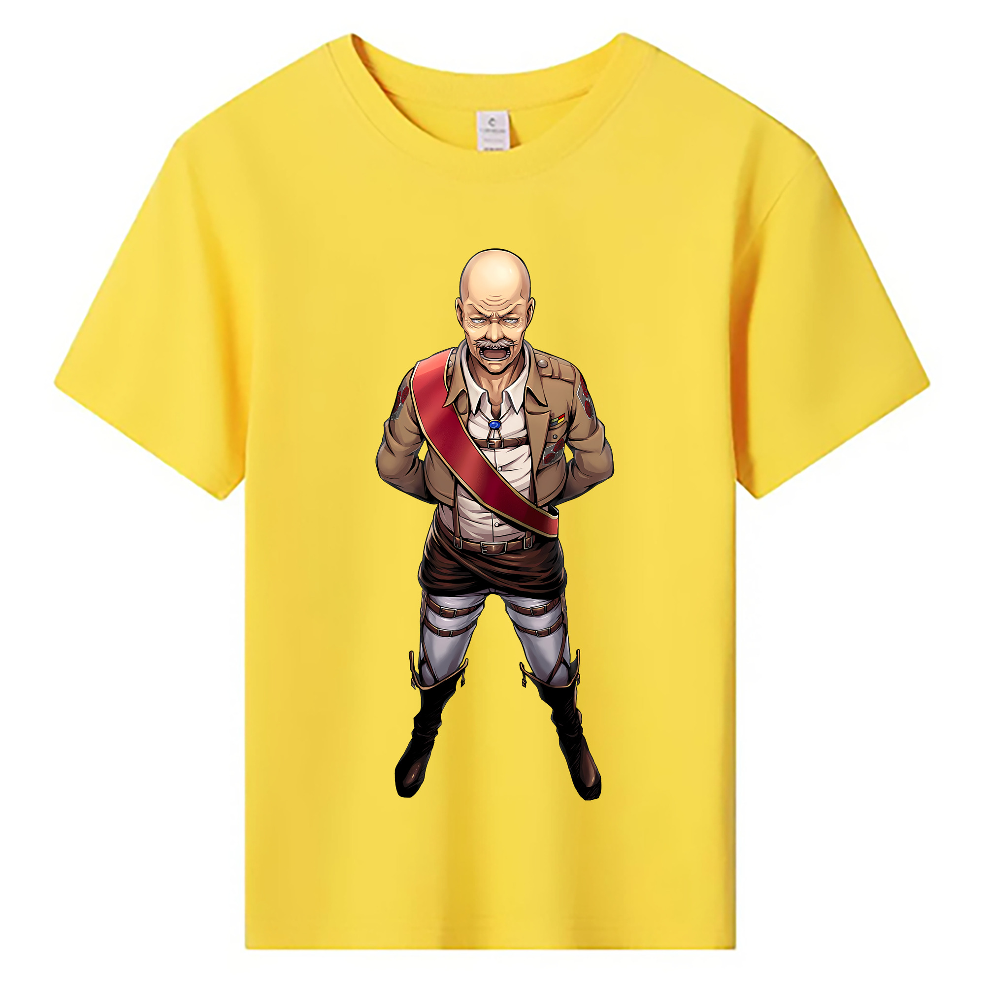 （画像用） 進撃の巨人 ドット·ピクシス Attack on Titan Dot Pixis 綿100％キッズTシャツ（フロントプリント）