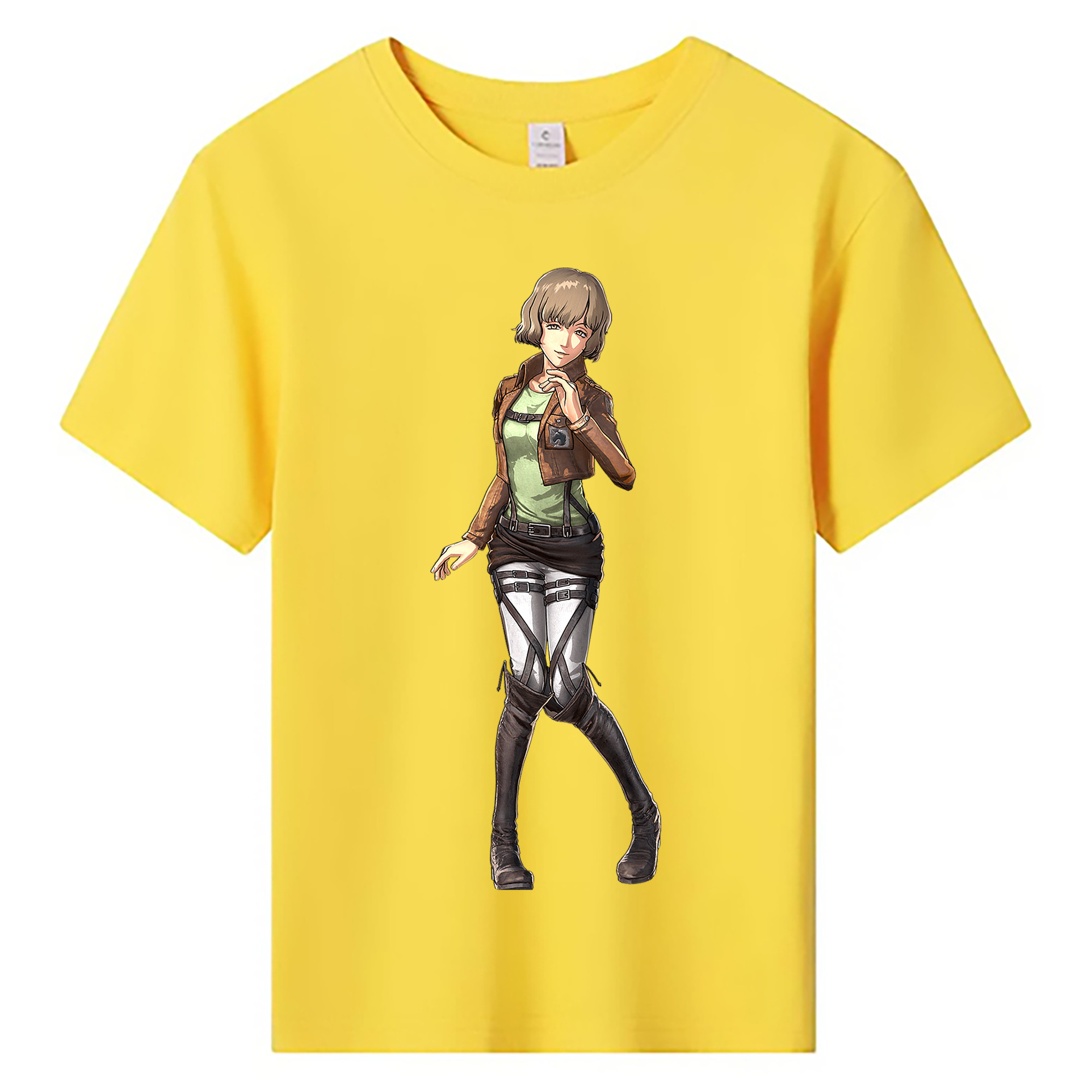 （画像用） 進撃の巨人 ヒツチ Attack on Titan Hitch 綿100％キッズTシャツ（フロントプリント）