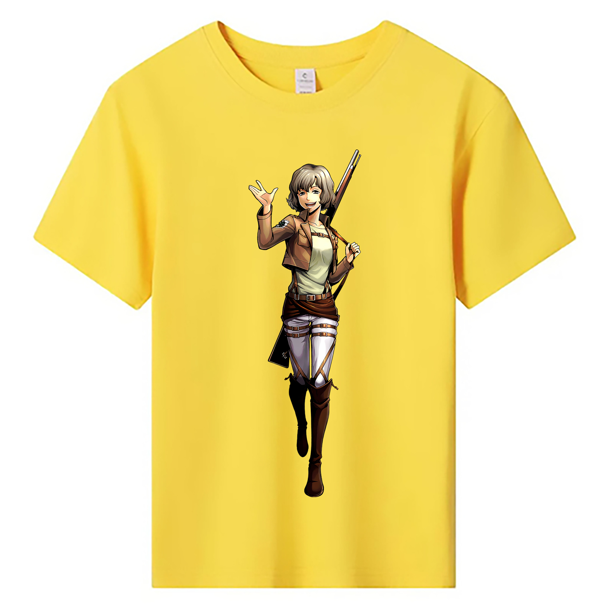 （画像用） 進撃の巨人 ヒツチ Attack on Titan Hitch 綿100％キッズTシャツ（フロントプリント）