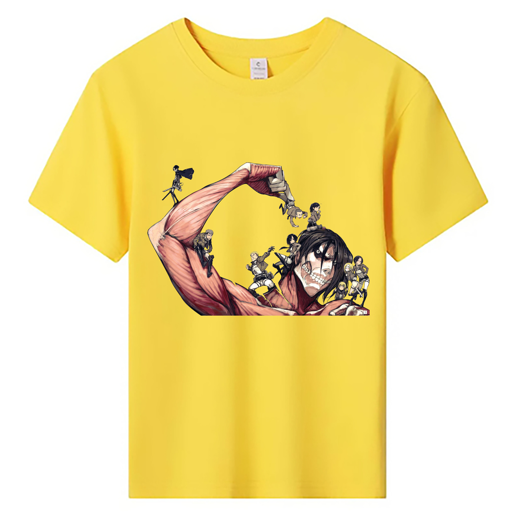 （画像用） 進撃の巨人 Attack on Titan 綿100％キッズTシャツ（フロントプリント）