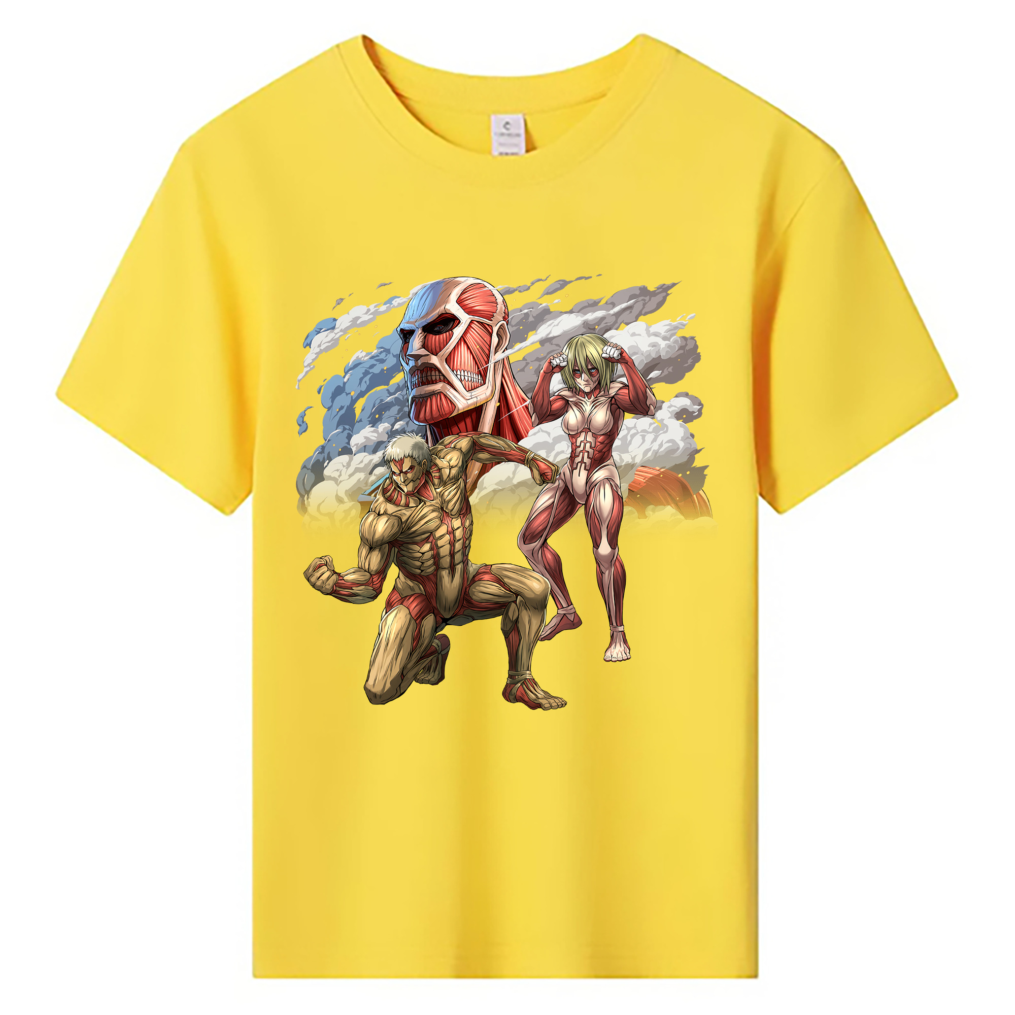 （画像用） 進撃の巨人 Attack on Titan 綿100％キッズTシャツ（フロントプリント）