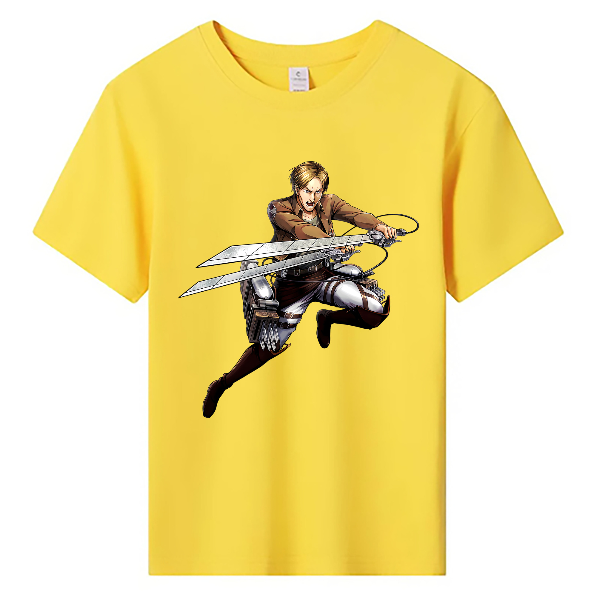 （画像用） 進撃の巨人 Attack on Titan 綿100％キッズTシャツ（フロントプリント）
