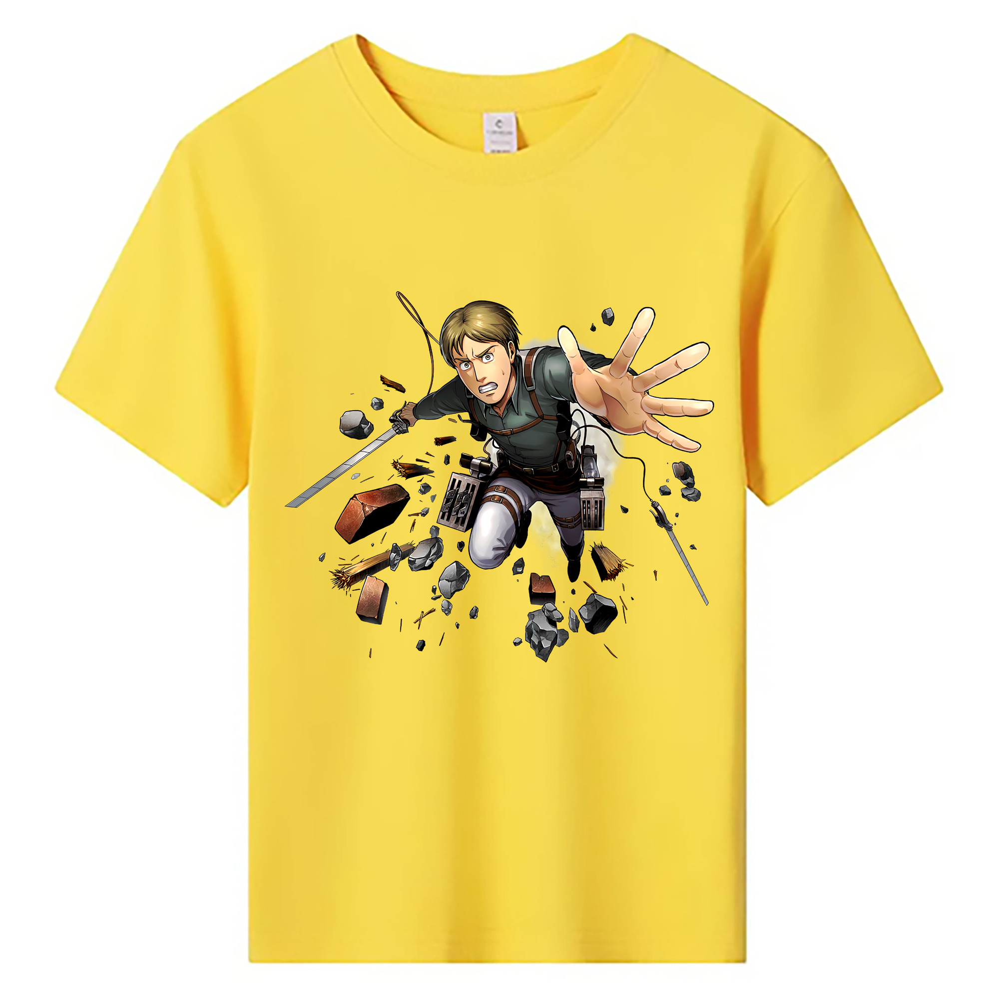 （画像用） 進撃の巨人 Attack on Titan 綿100％キッズTシャツ（フロントプリント）