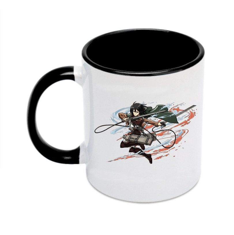 （画像用） 進撃の巨人 ミカサ·アッカーマン Attack on Titan Mikasa Ackerman カラーマグカップ