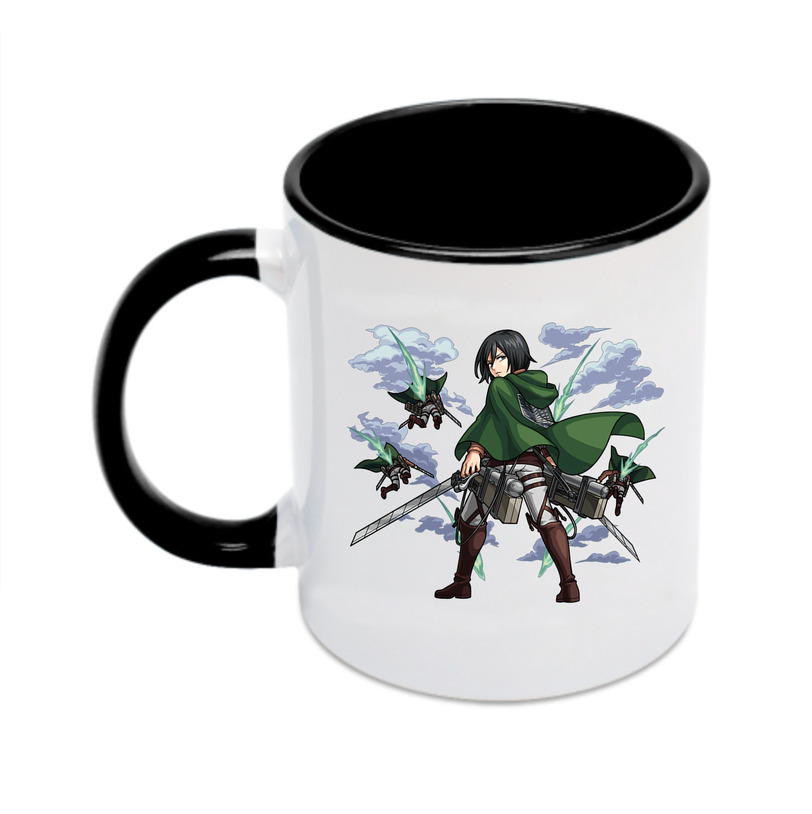 （画像用） 進撃の巨人 ミカサ·アッカーマン Attack on Titan Mikasa Ackerman カラーマグカップ