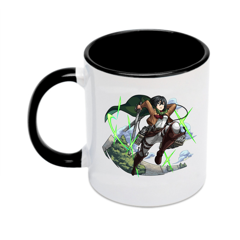 （画像用） 進撃の巨人 ミカサ·アッカーマン Attack on Titan Mikasa Ackerman カラーマグカップ