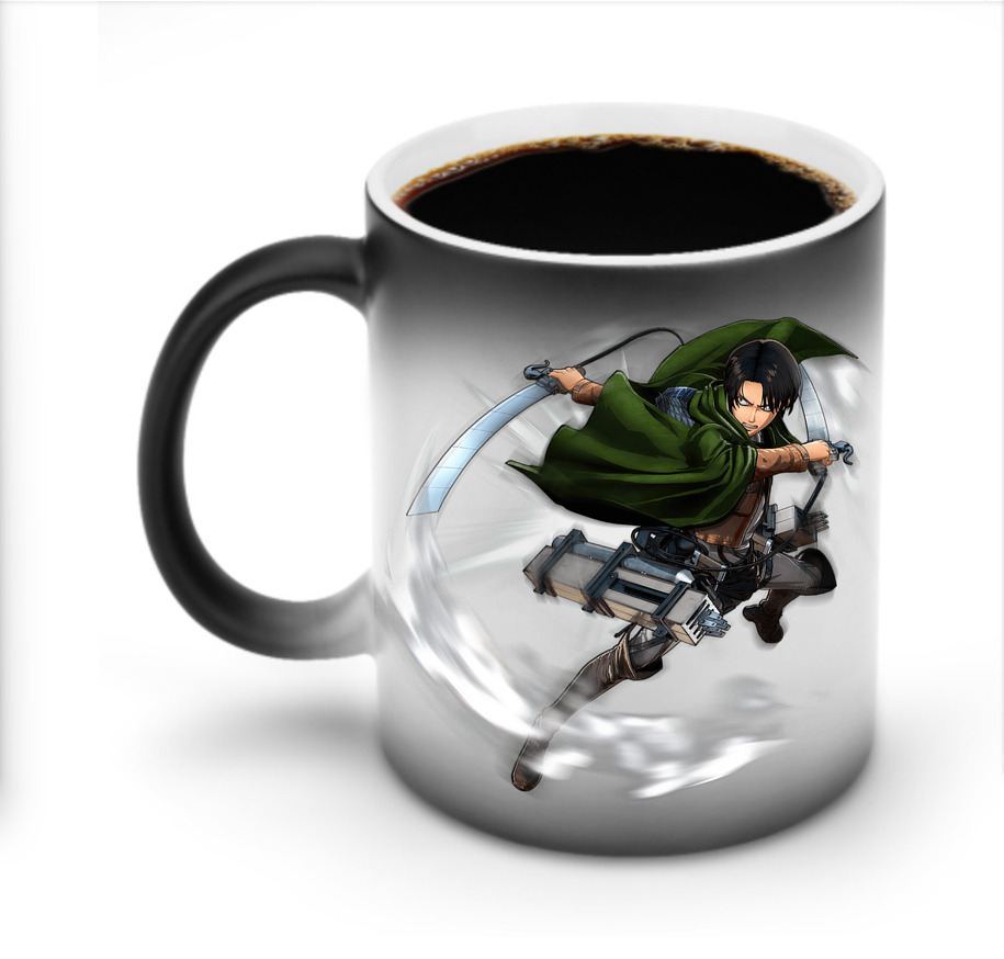 （画像用） 進撃の巨人 リヴァイ·アッカーマン Attack on Titan Levi Ackerman 温度変色マグカップ