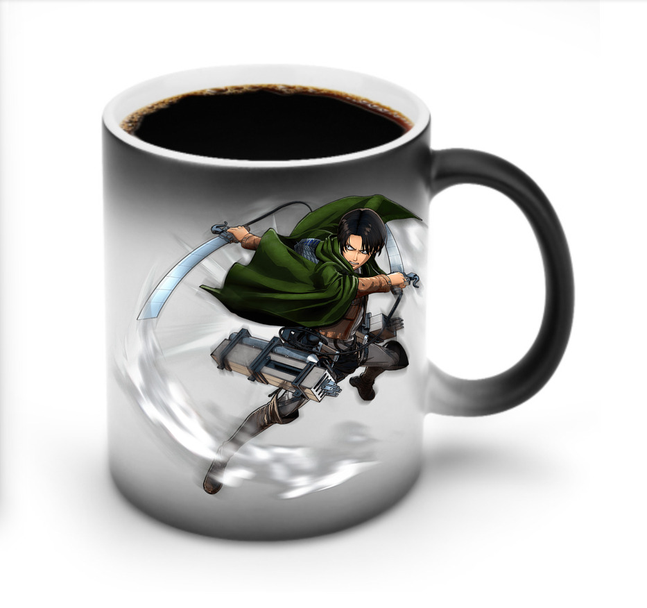 （画像用） 進撃の巨人 リヴァイ·アッカーマン Attack on Titan Levi Ackerman 温度変色マグカップ