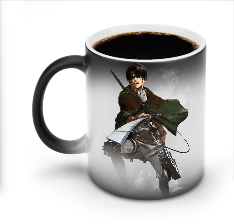 （画像用） 進撃の巨人 リヴァイ·アッカーマン Attack on Titan Levi Ackerman 温度変色マグカップ