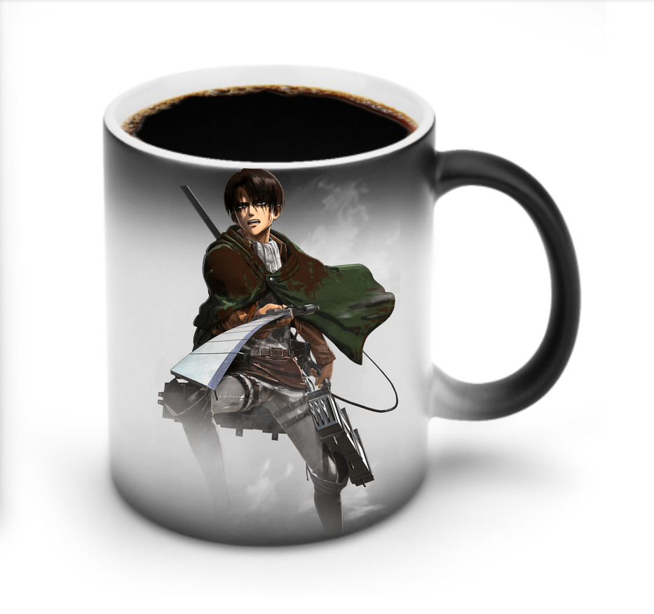 （画像用） 進撃の巨人 リヴァイ·アッカーマン Attack on Titan Levi Ackerman 温度変色マグカップ