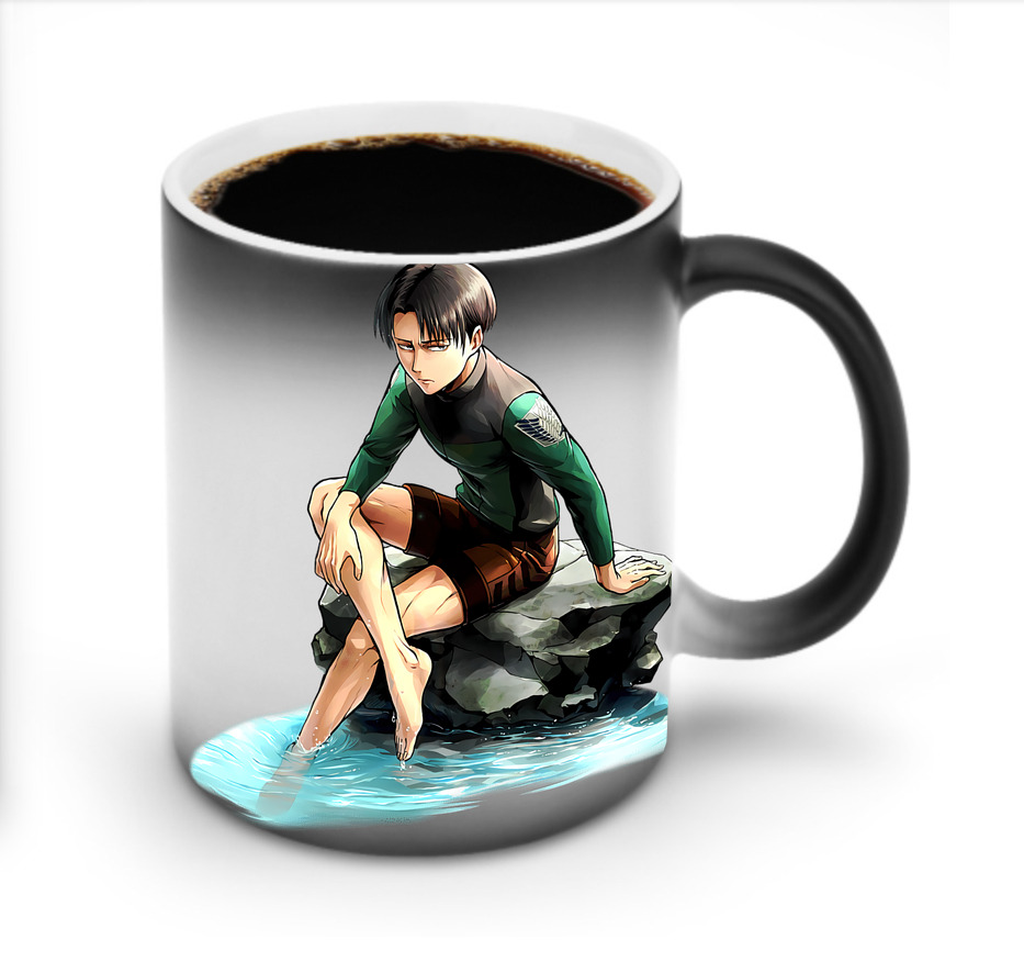 （画像用） 進撃の巨人 リヴァイ·アッカーマン Attack on Titan Levi Ackerman 温度変色マグカップ
